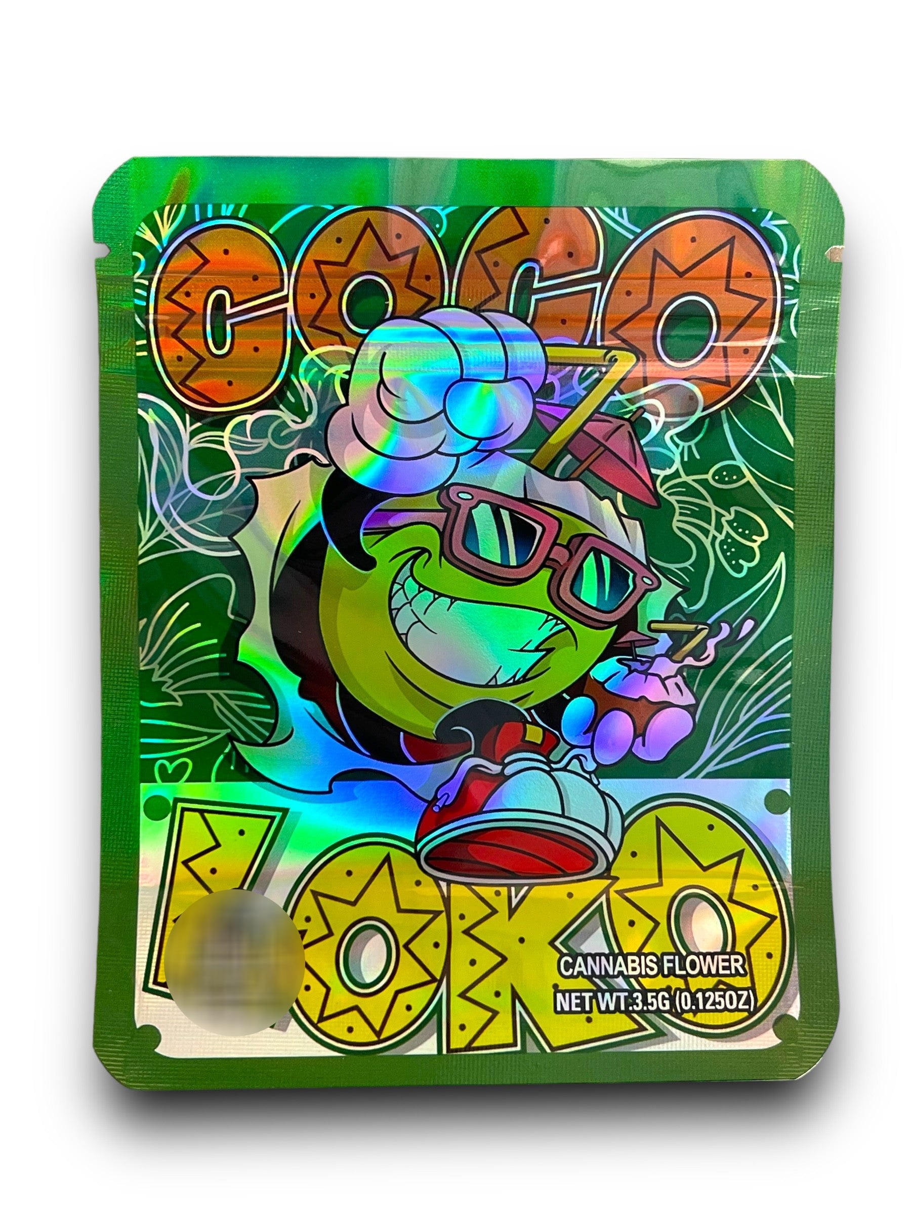 Coco Loko Coconut 3.5G Mylar Bags Holographic