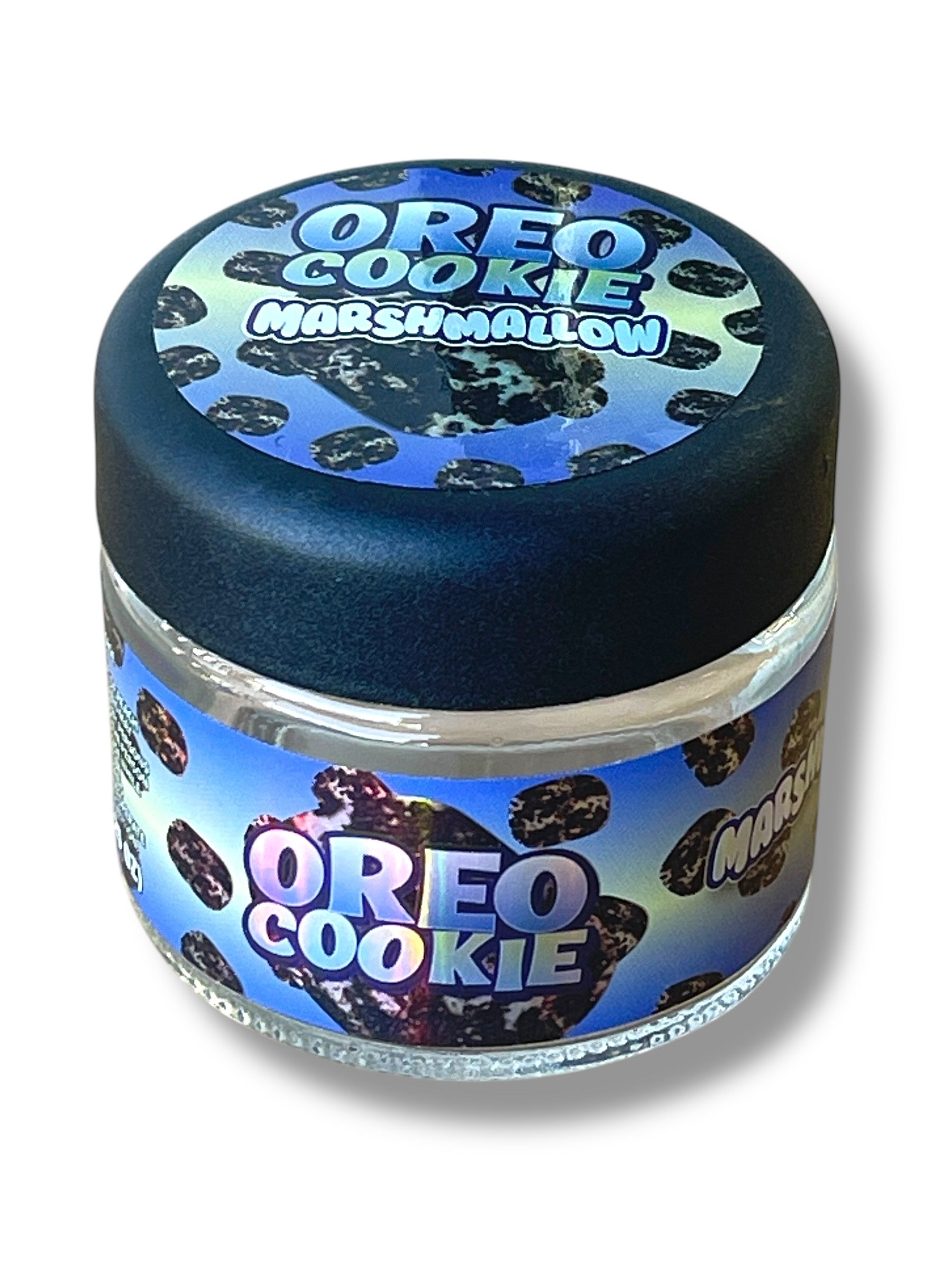3.5g Glass Jars with Holographic Stickers Child Resistant jar