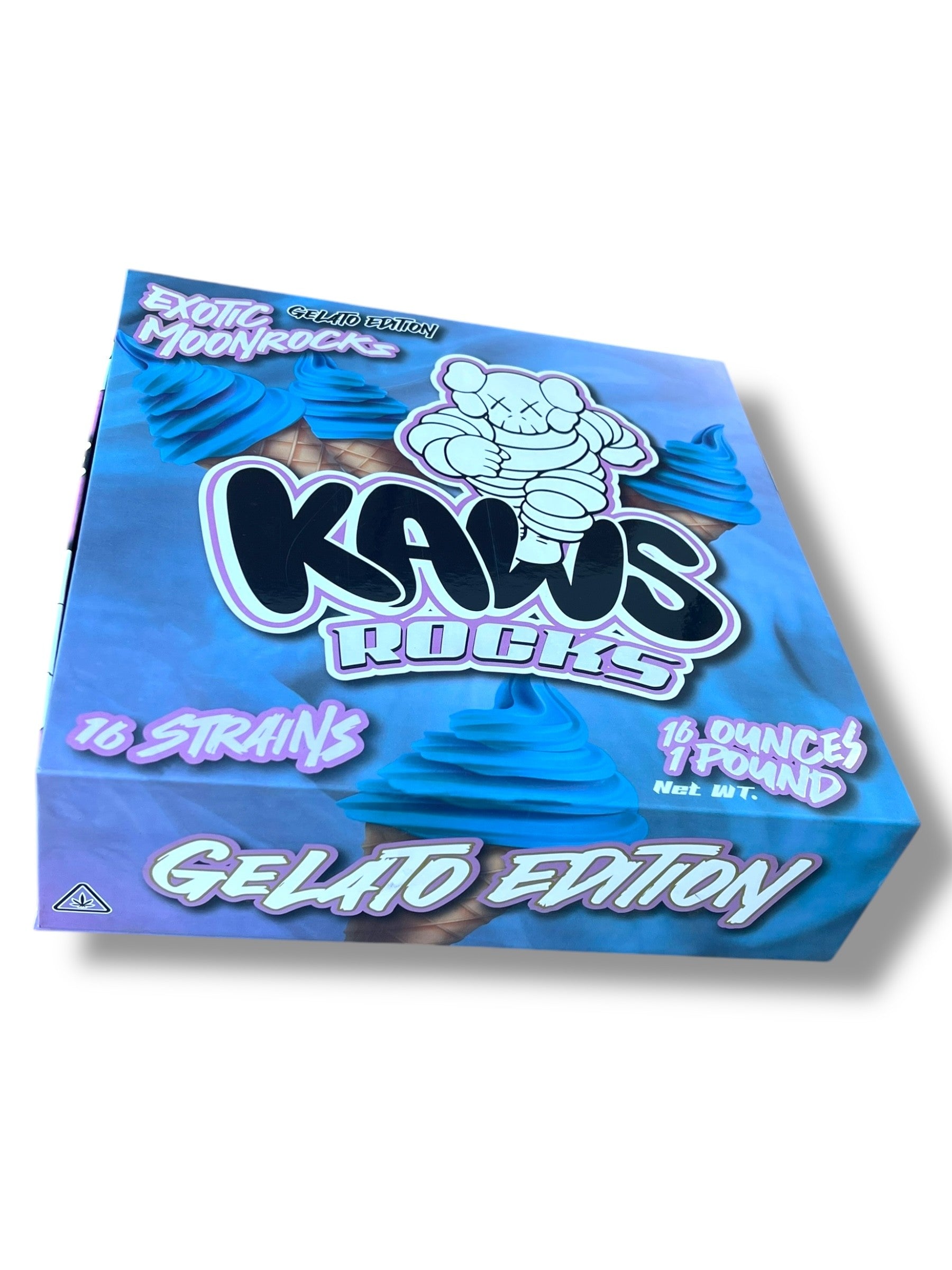 Kawz Moon Rocks Gelato Edition 1oz Glass Jars - Varity Pack 16 Strains in box