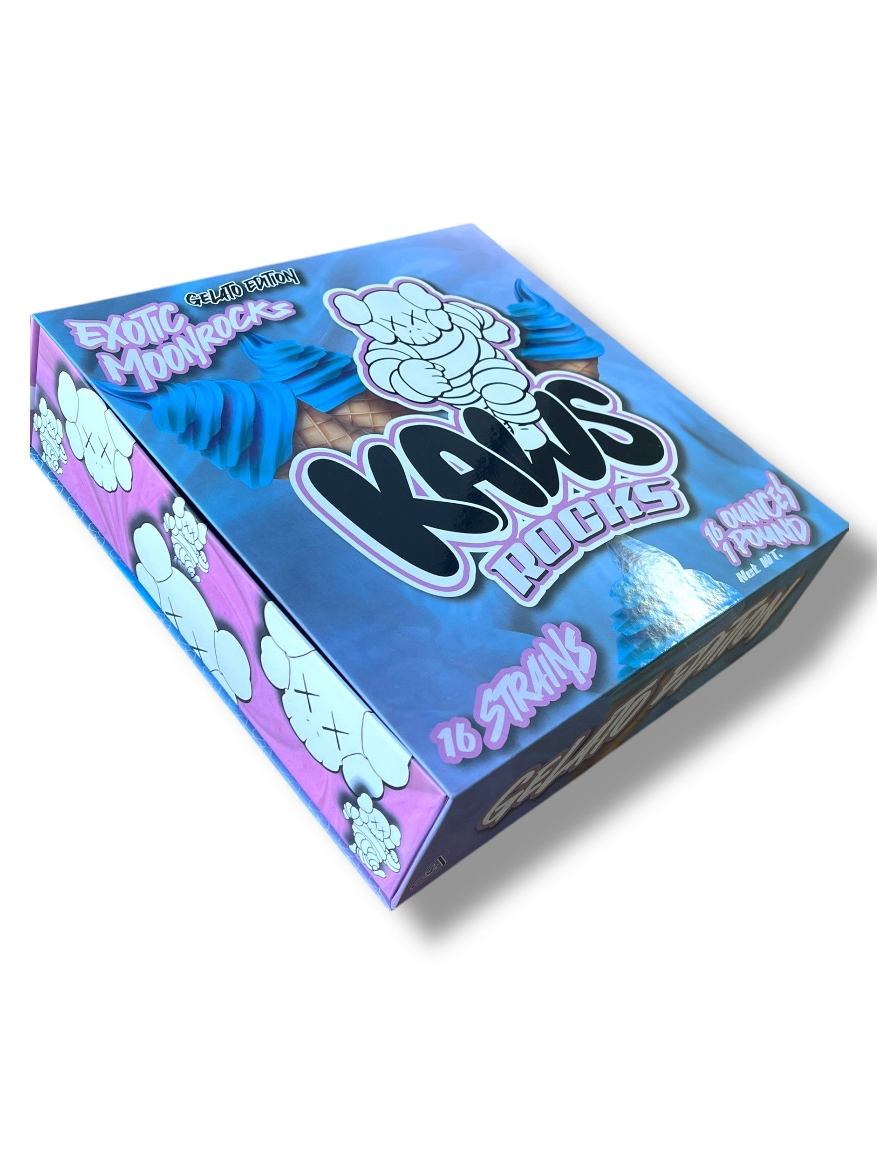 Kawz Moon Rocks Gelato Edition 1oz Glass Jars - Varity Pack 16 Strains in box