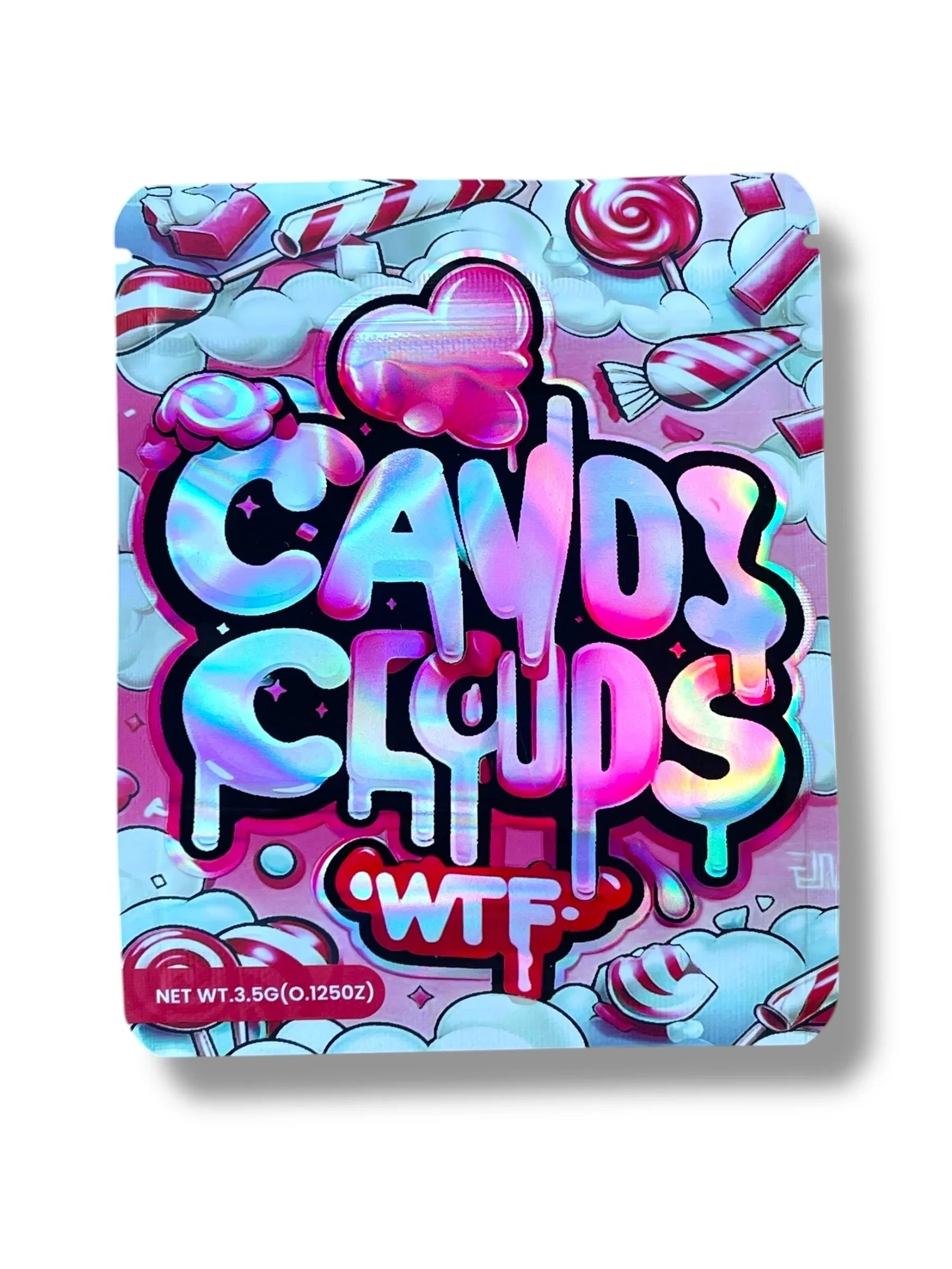 Candy Clouds 3.5g Holographic Mylar Bag- Packaging Only - Black Unicorn Hub