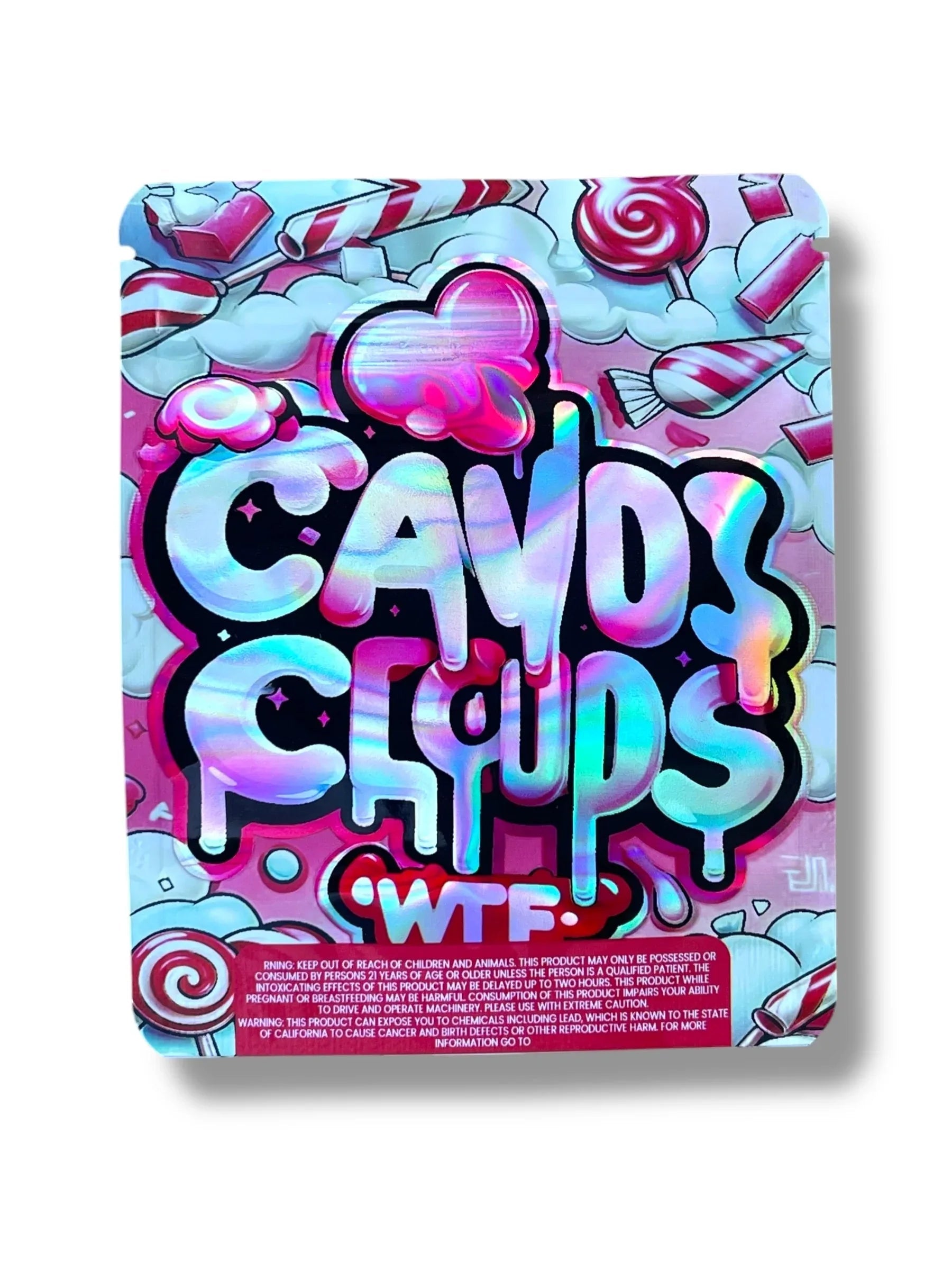 Candy Clouds 3.5g Holographic Mylar Bag- Packaging Only - Black Unicorn Hub