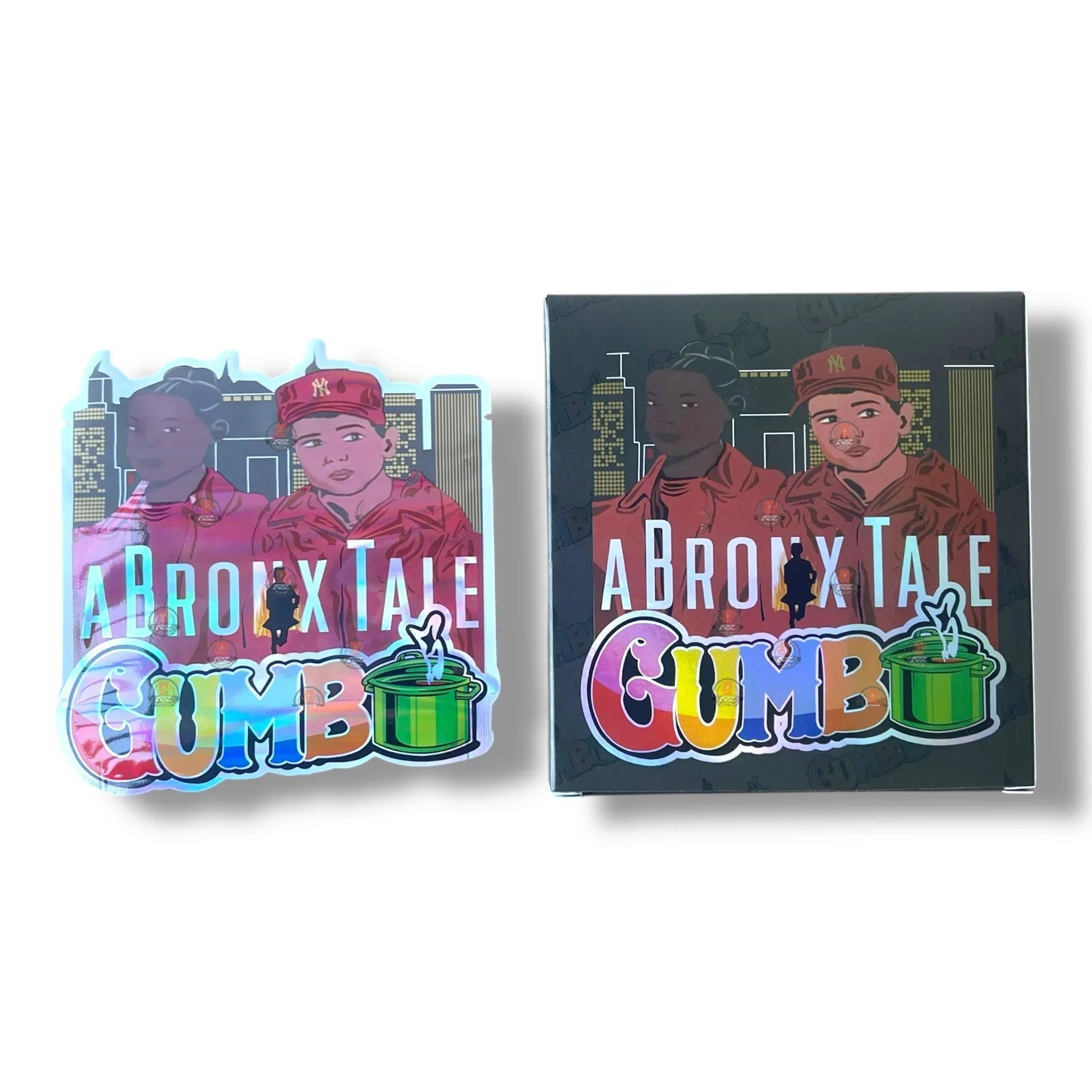 A Bronx Tale Gumbo Mylar Bags with Boxes 3.5g Box Packaging - Black Unicorn Hub