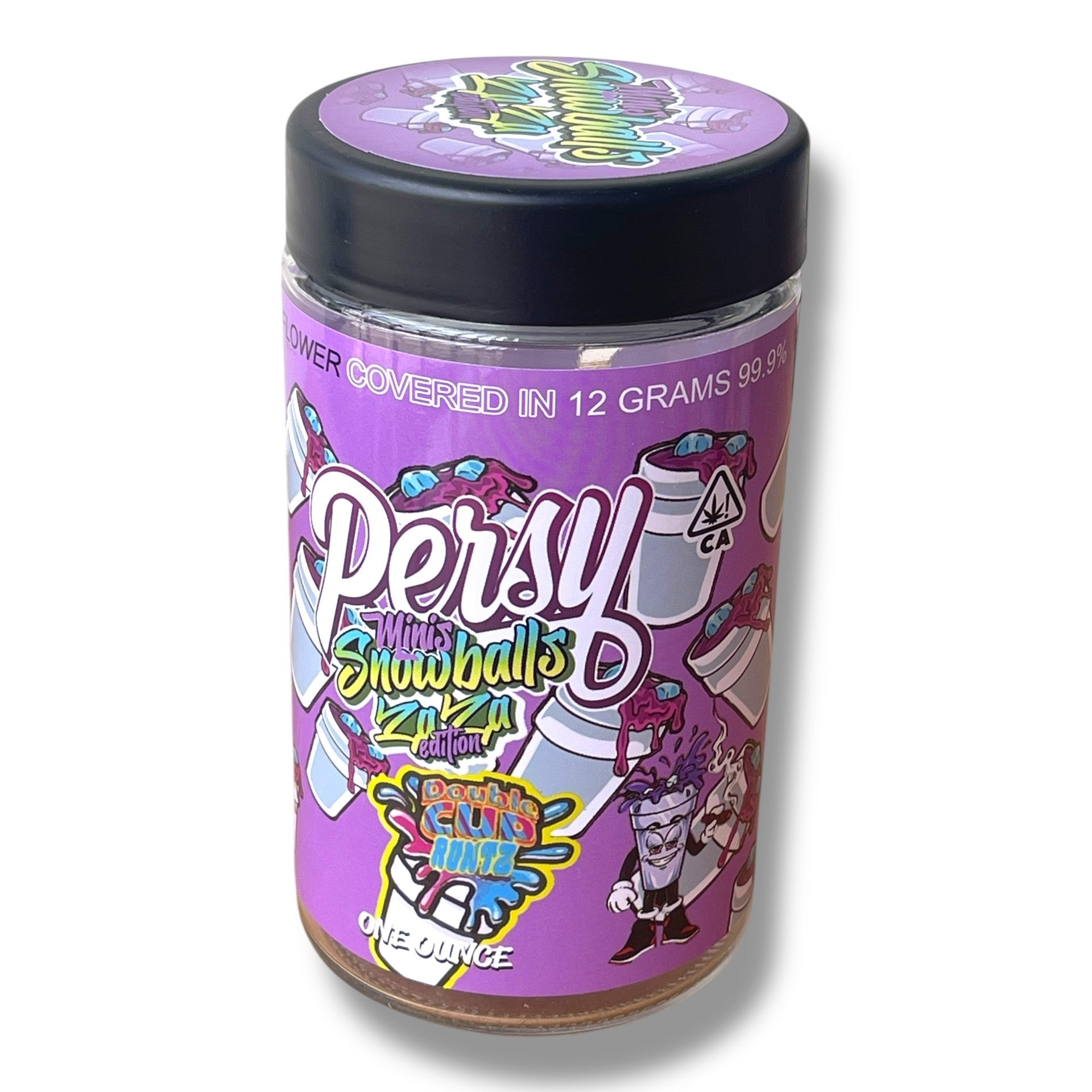 Persy Snowballs Zaza Edition 16-1oz Glass Jars - Varity Pack 16 Flavors in box 1 pound empty jars