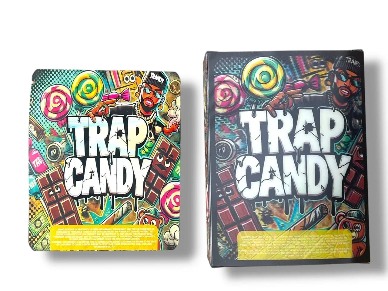 Trap Candy 3D Box and Bags 3.5g Box Packaging Holographic - Black Unicorn Hub
