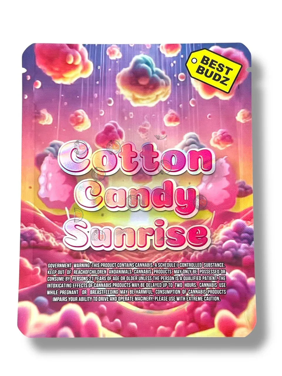 Cotton Candy Sunrise Best Budz Mylar Bag 3.5g - Black Unicorn Hub