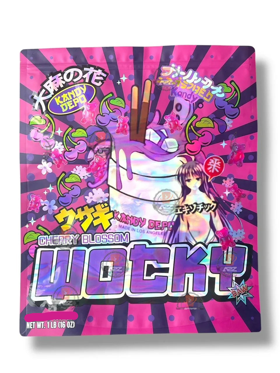 Kandy Depo Wocky Mylar Bag (Large) 1 LBS - 16OZ (454g) - Black Unicorn Hub
