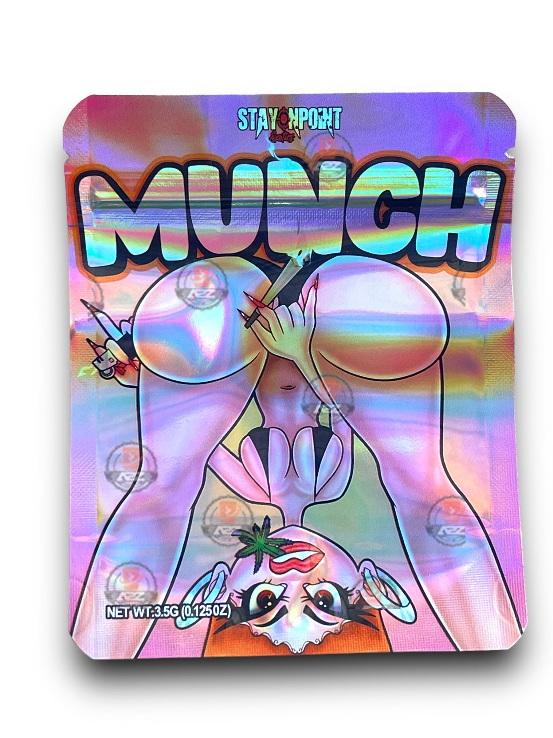 Munch Ice Spice 3.5G Mylar Bags Holographic Stay On Point