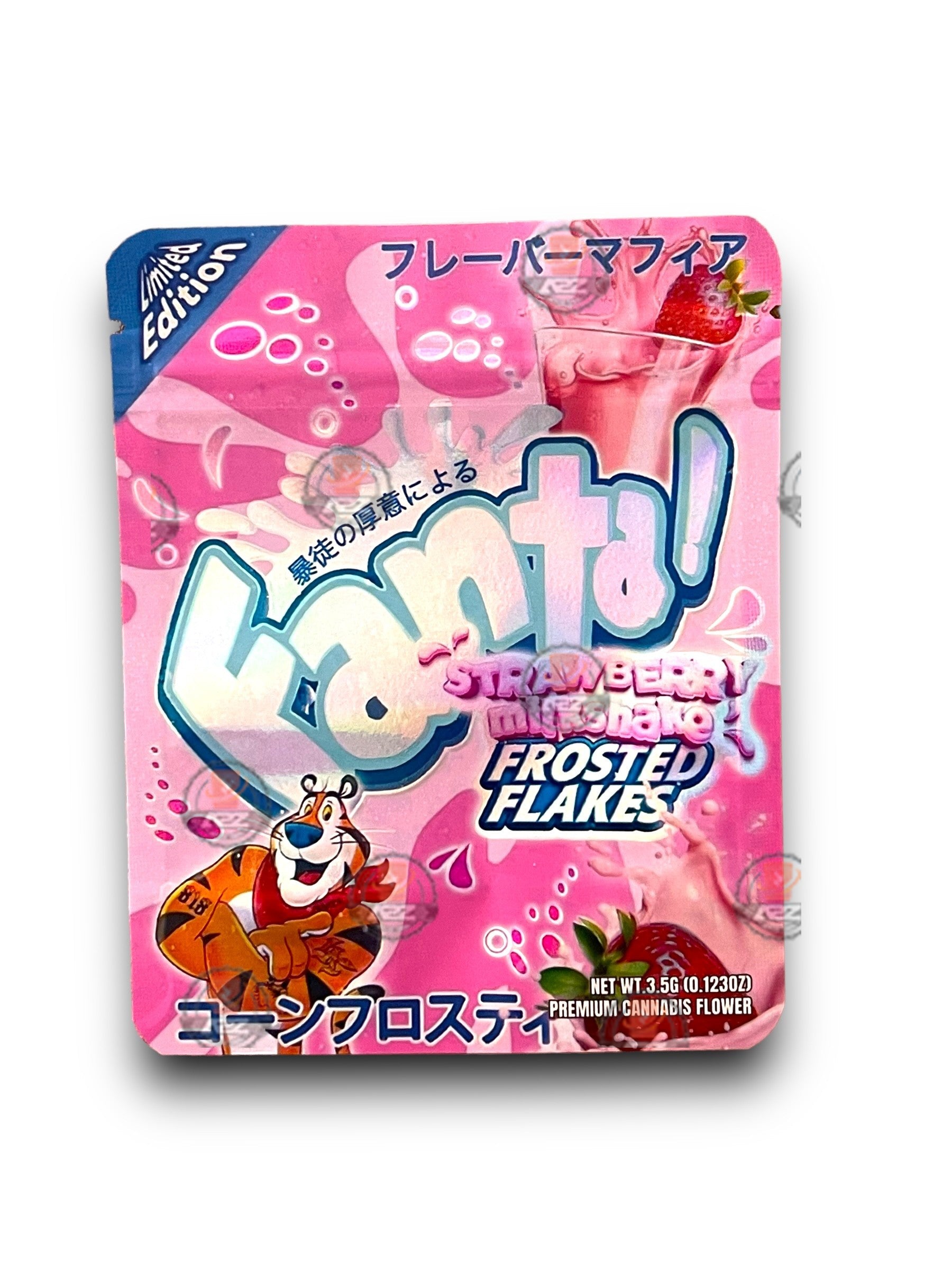 Fanta Strawberry Milkshake Frosted Flakes 3.5G Mylar Bags Holographic