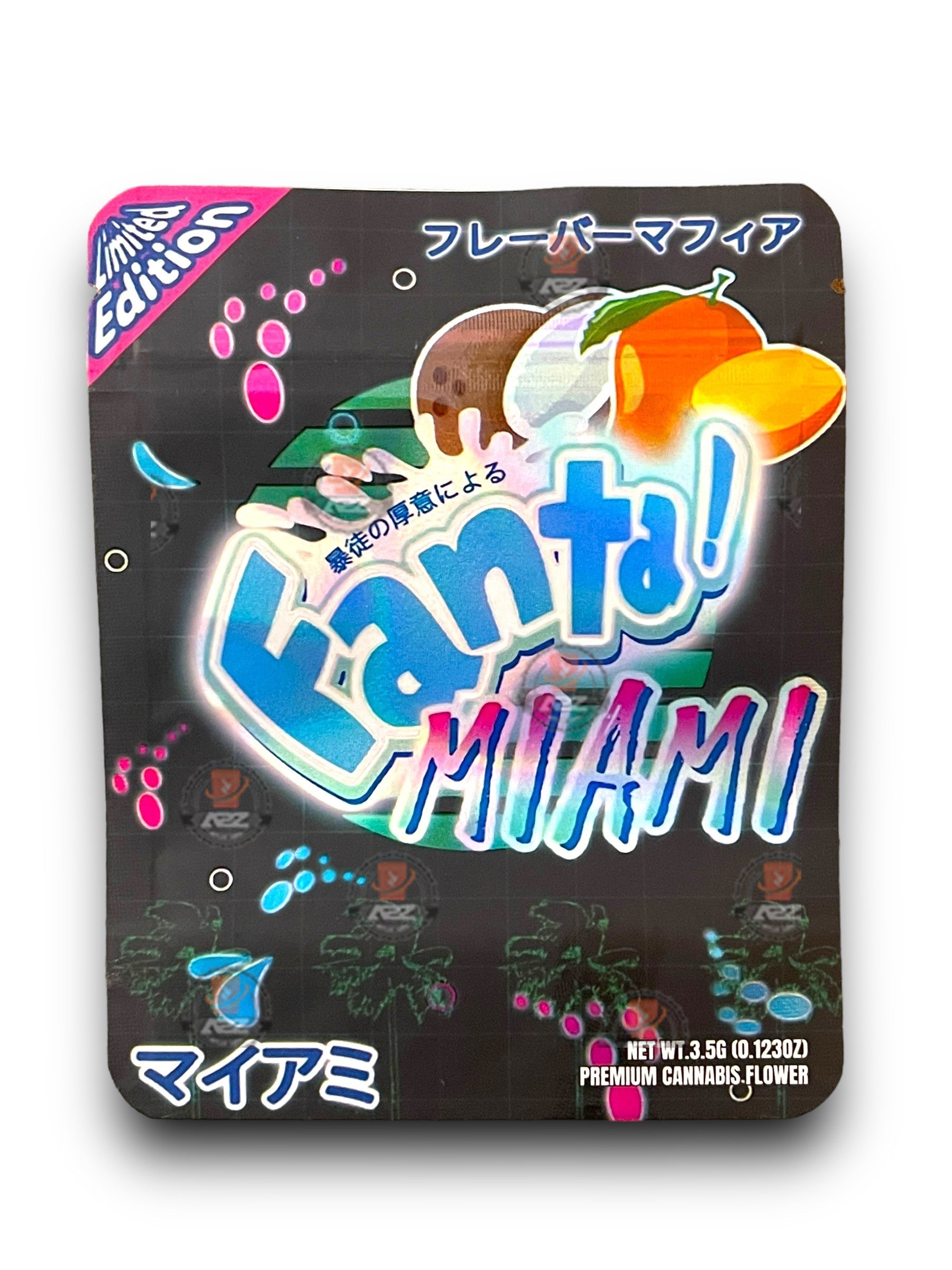 Fanta Miami 3.5G Mylar Bags Holographic