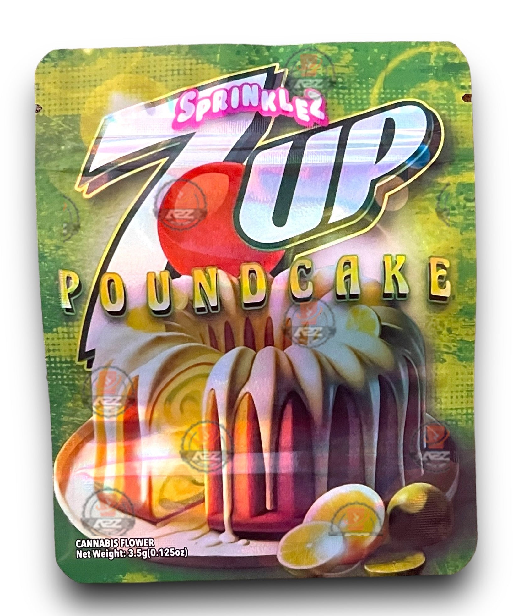 Sprinklez 7 UP Pound Cake 3.5G Mylar Bags Holographic