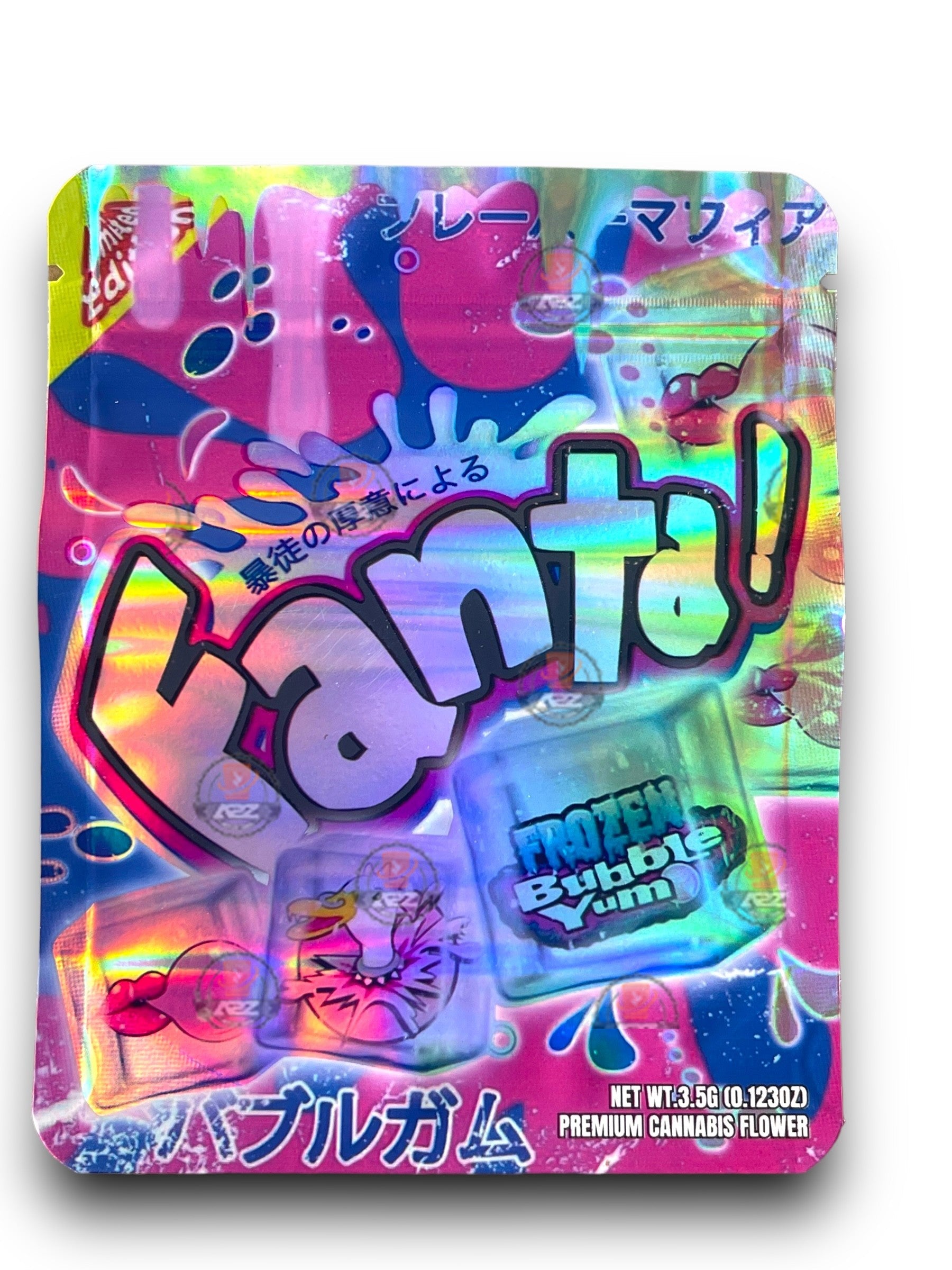 Fanta Frozen Bubble Yum 3.5G Mylar Bags Holographic