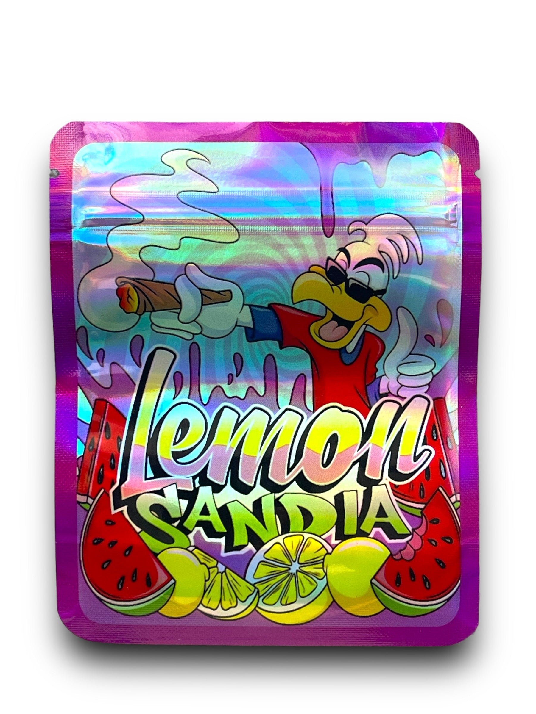 Lemon Sandia Watermelon 3.5G Mylar Bags Holographic Mylar Packaging