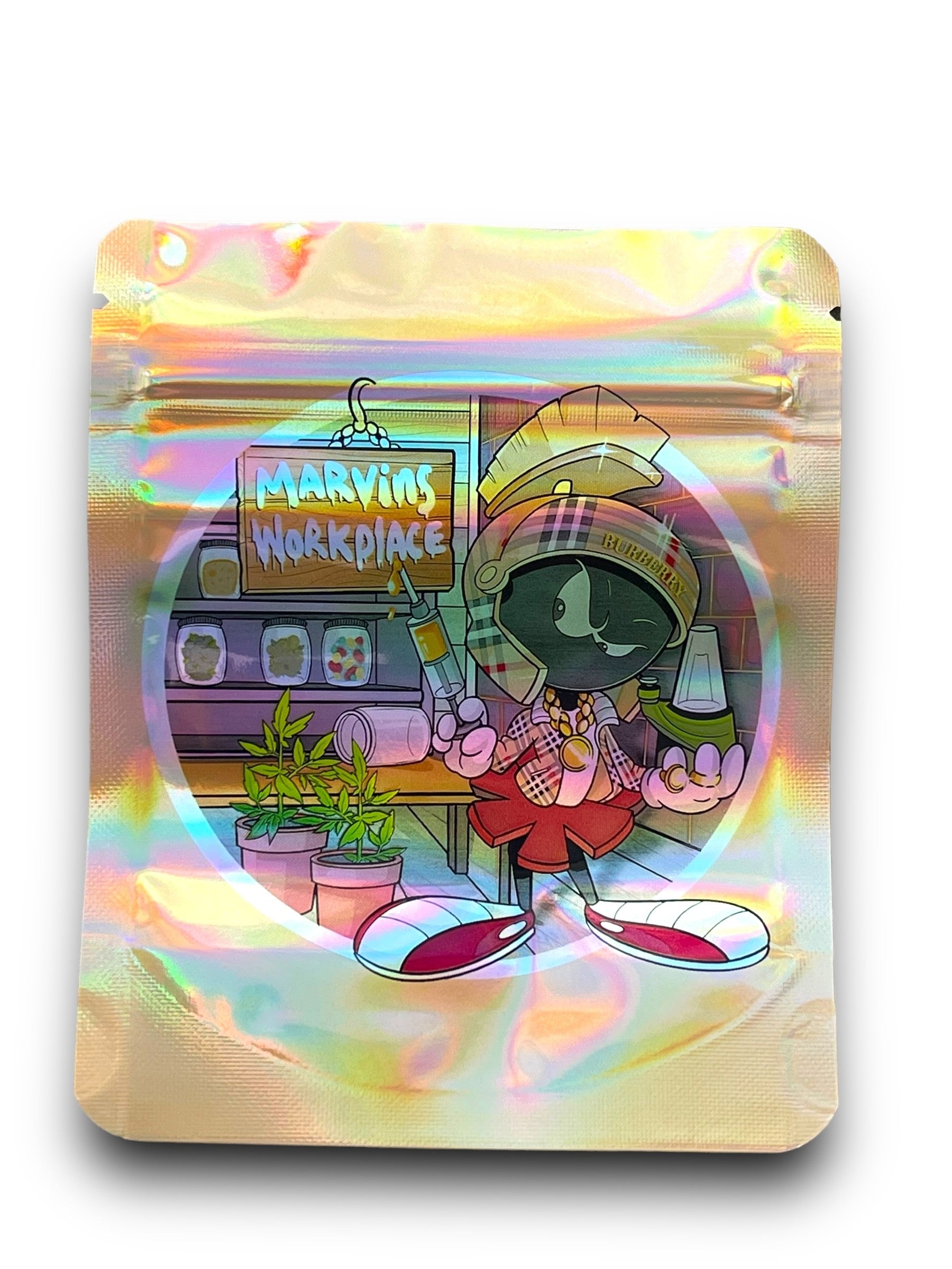 Marvins Workplace 3.5G Mylar Bags Holographic Mylar Packaging