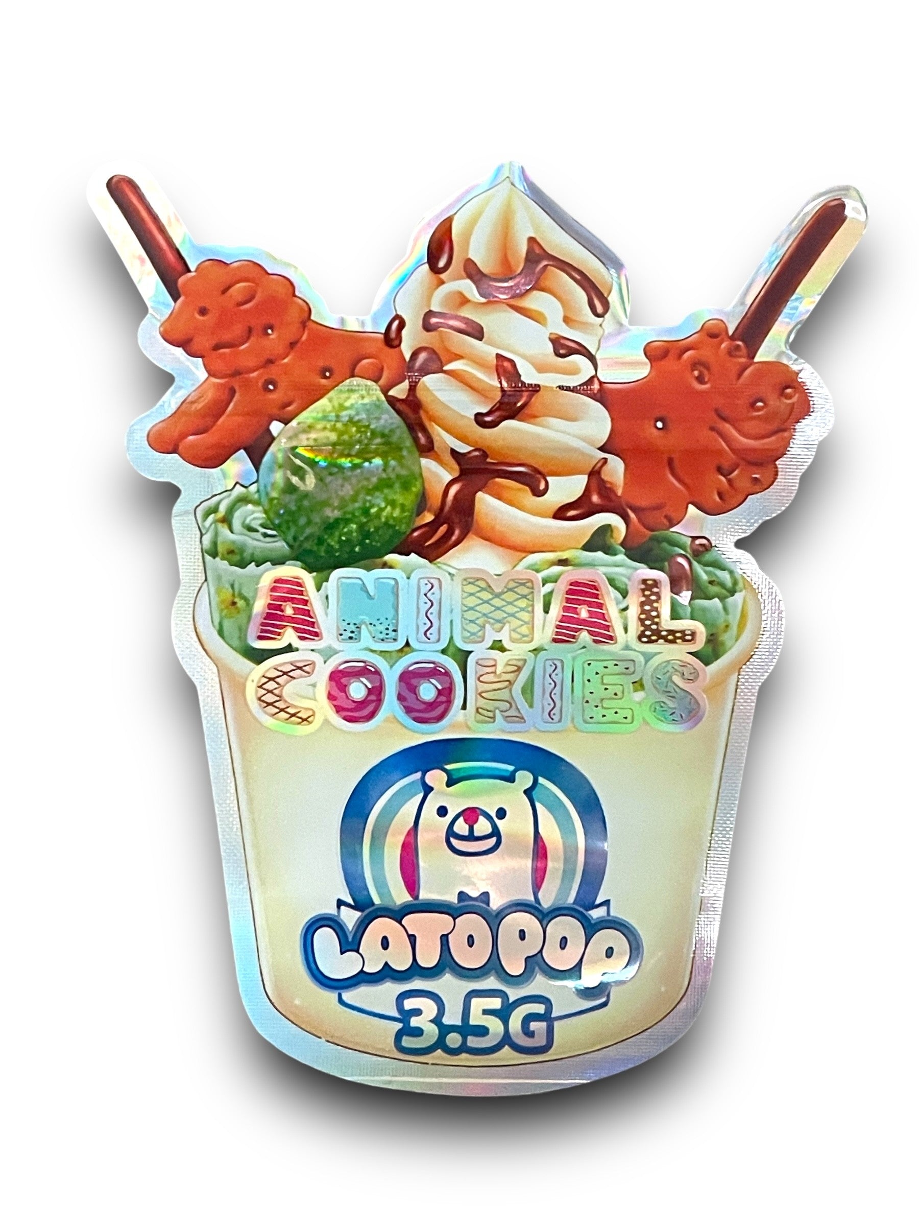 Animal Cookies Lato Pop 3.5G Mylar Bags Holographic