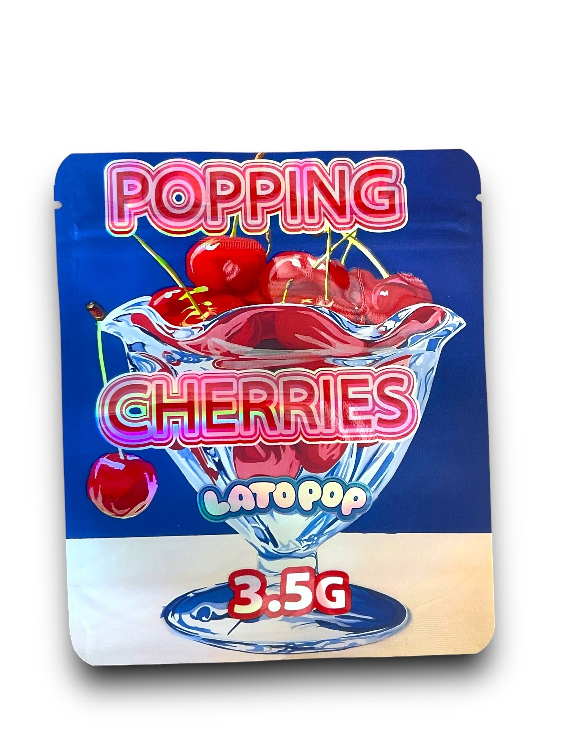 Lato Pop Popping Cherries 3.5G Mylar Bags Holographic