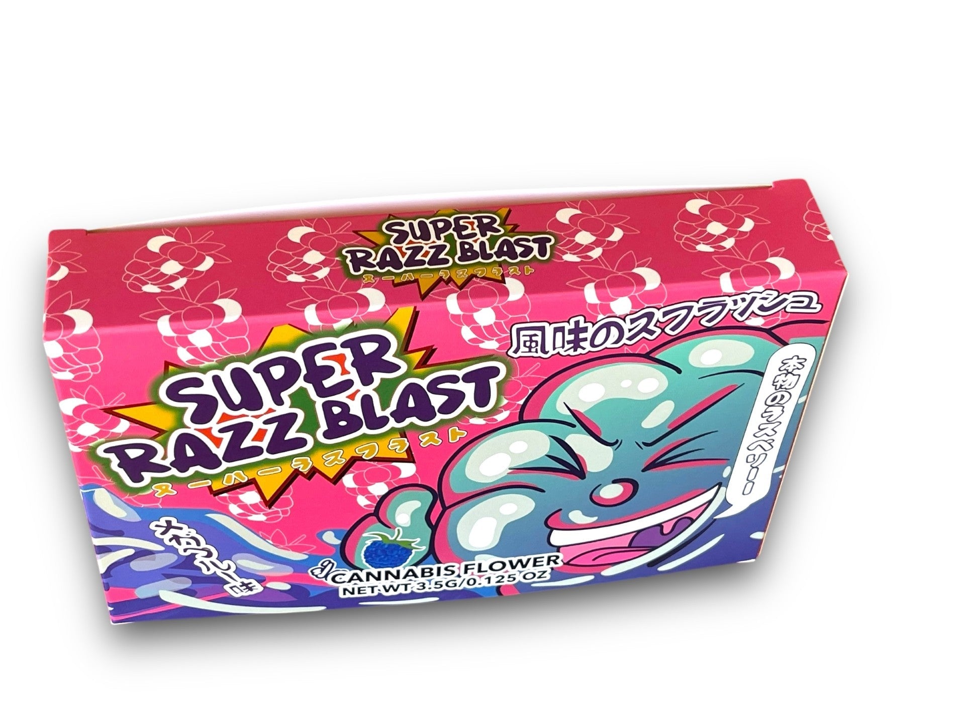 Super Razz Blast Mylar Bags with Boxes 3.5g Box Packaging Holographic