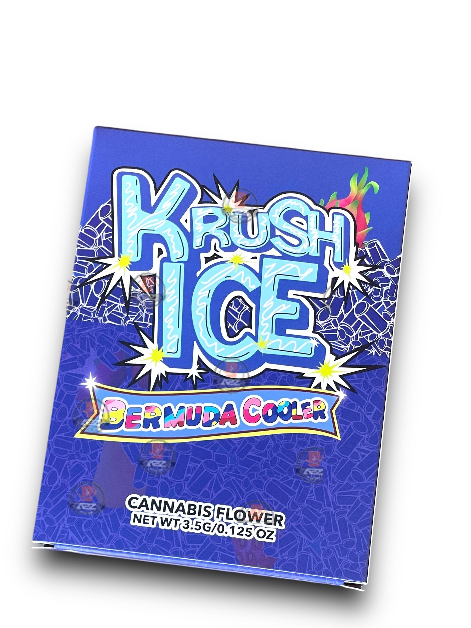 Krush Ice Bermuda Cooler Mylar Bags with Boxes 3.5g Box Packaging Holographic