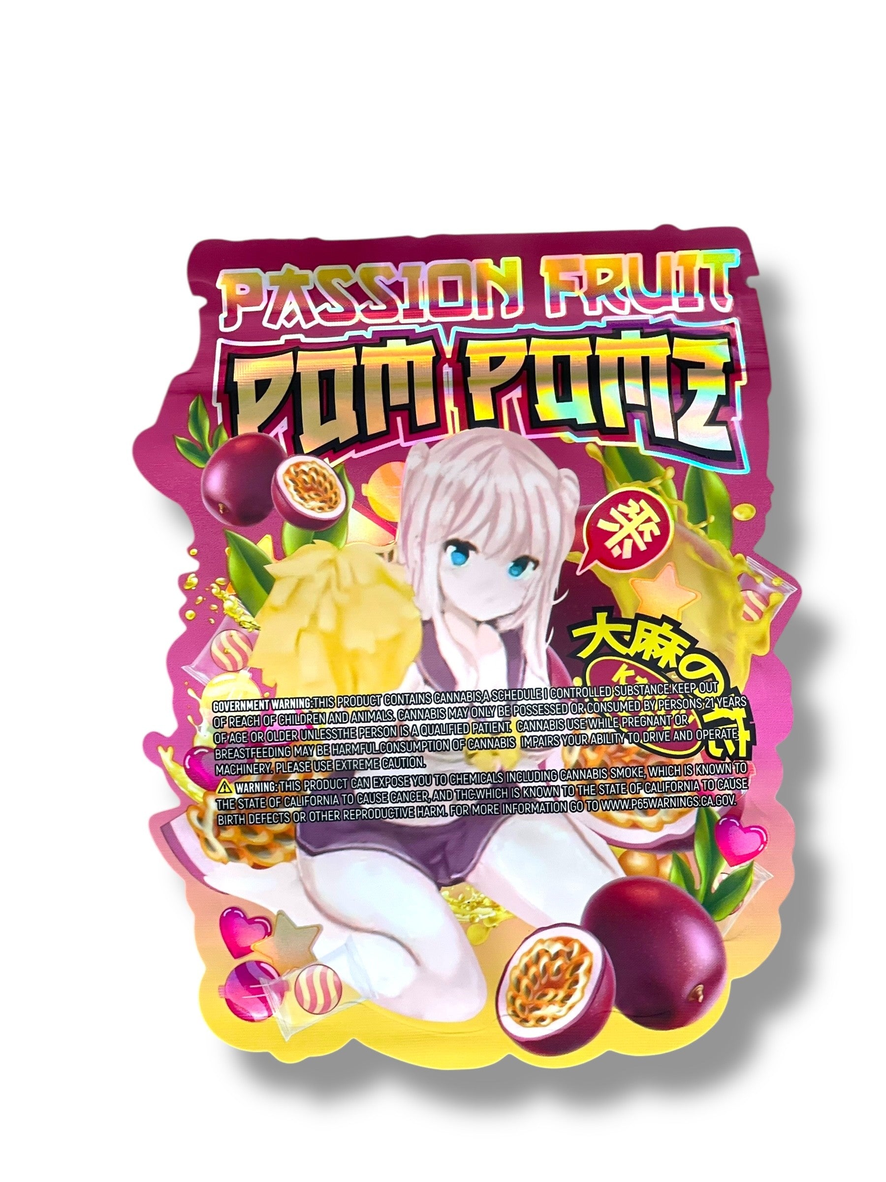 Kandy Depo Passion Fruit Pom Pomz Mylar Bag 3.5g shape bag
