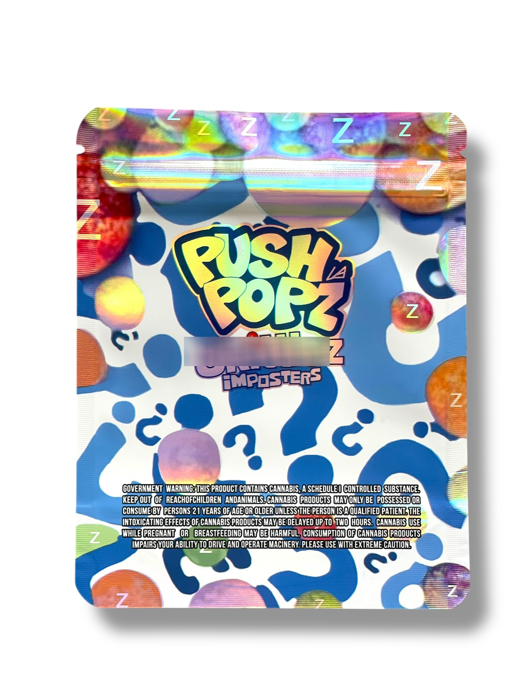 Push Popz Skittlez Imposter 3.5g Mylar Bag- Packaging Only