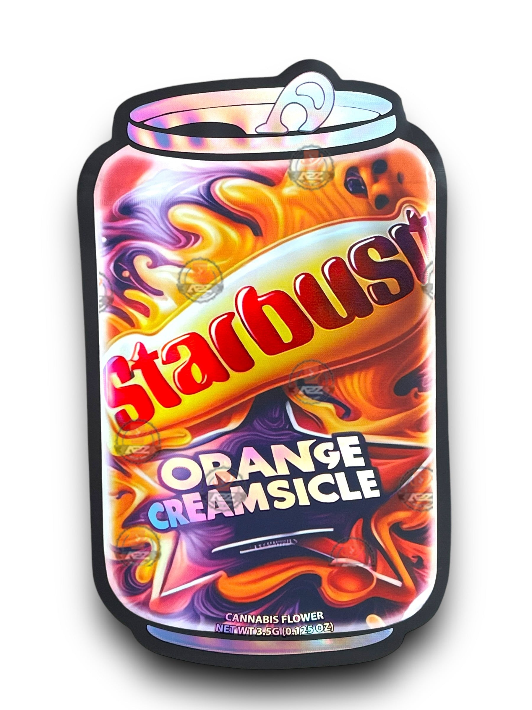 Starbust Orange Creamsicle Mylar Bags 3.5g Holographic