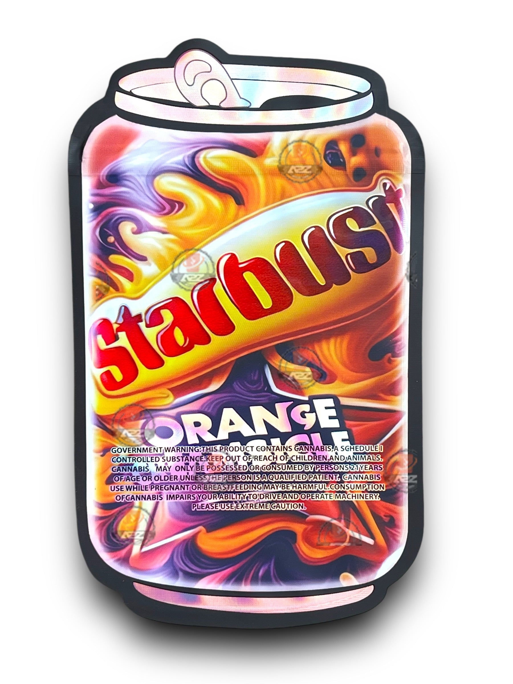 Starbust Orange Creamsicle Mylar Bags 3.5g Holographic