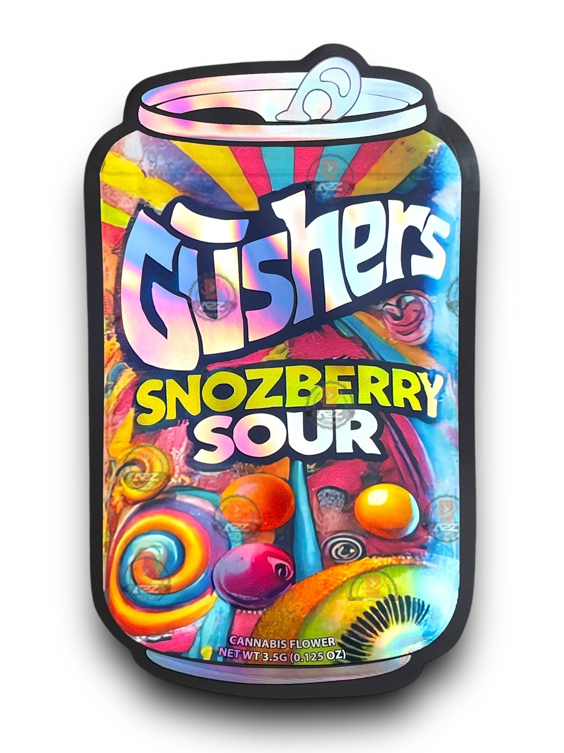 Gushers Snozeberry Sour Mylar Bags 3.5g Holographic