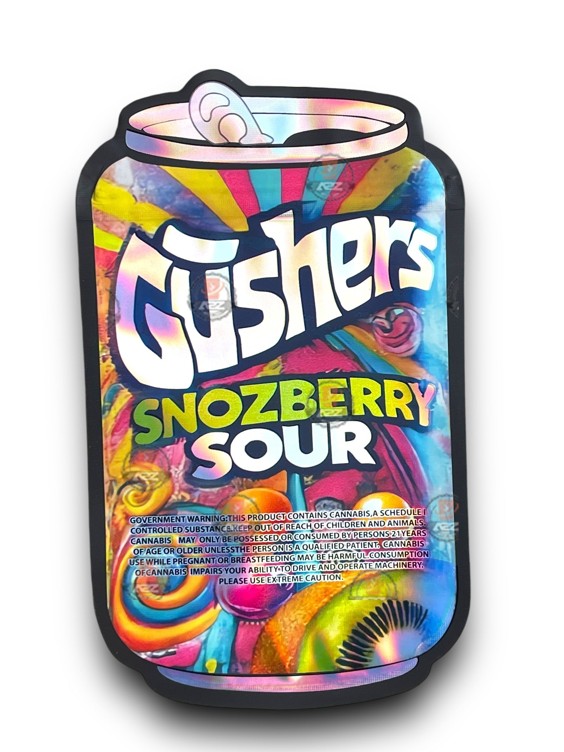 Gushers Snozeberry Sour Mylar Bags 3.5g Holographic