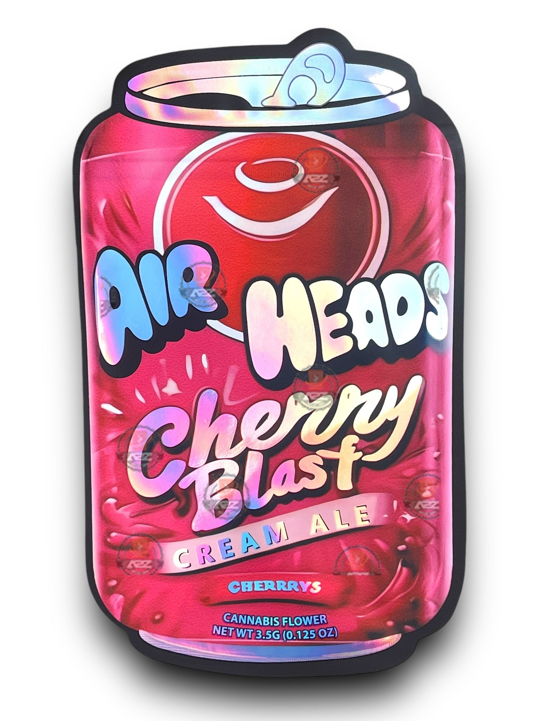 Air Heads Cherry Blast Cream Mylar Bags 3.5g Holographic