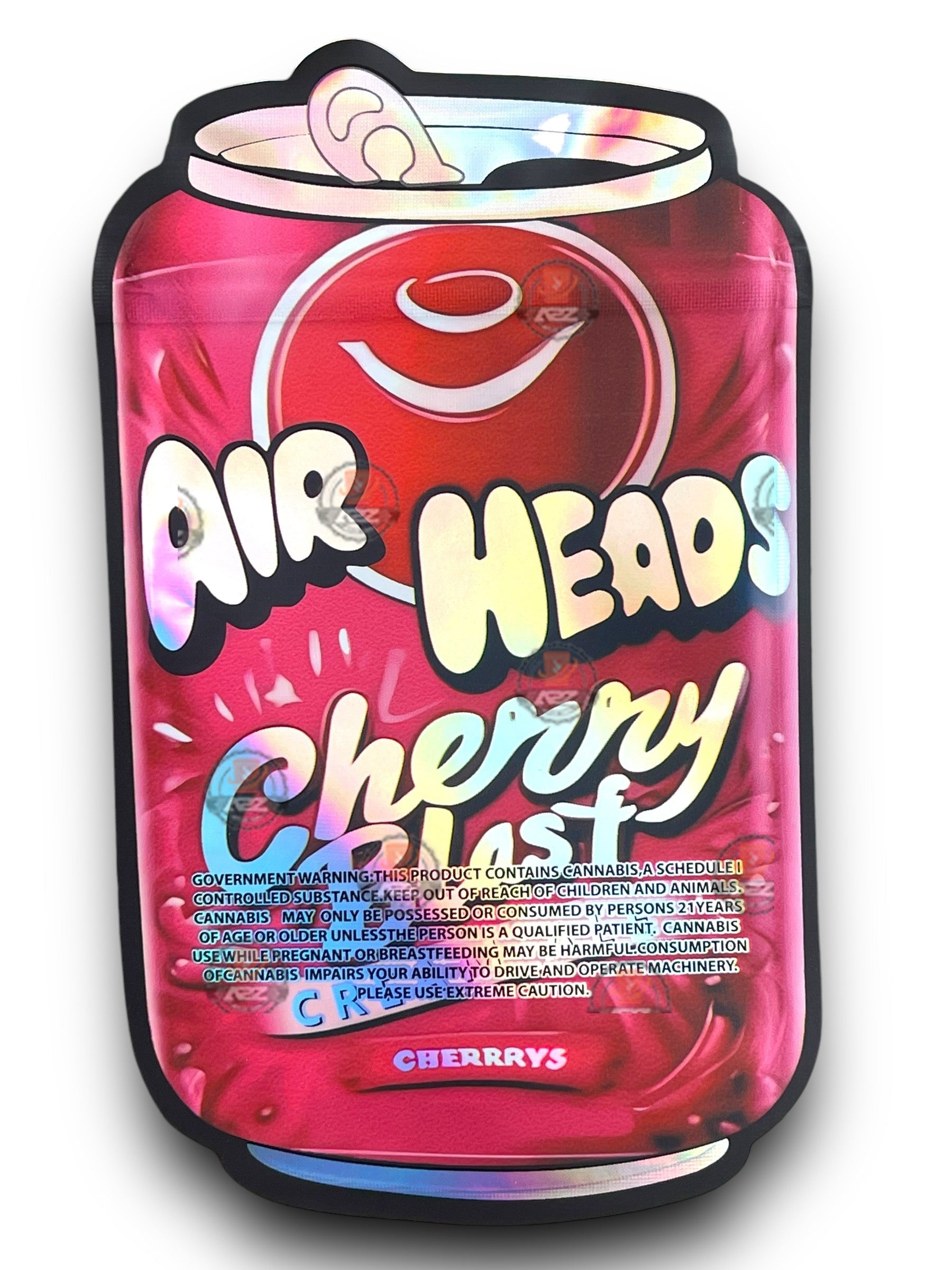 Air Heads Cherry Blast Cream Mylar Bags 3.5g Holographic