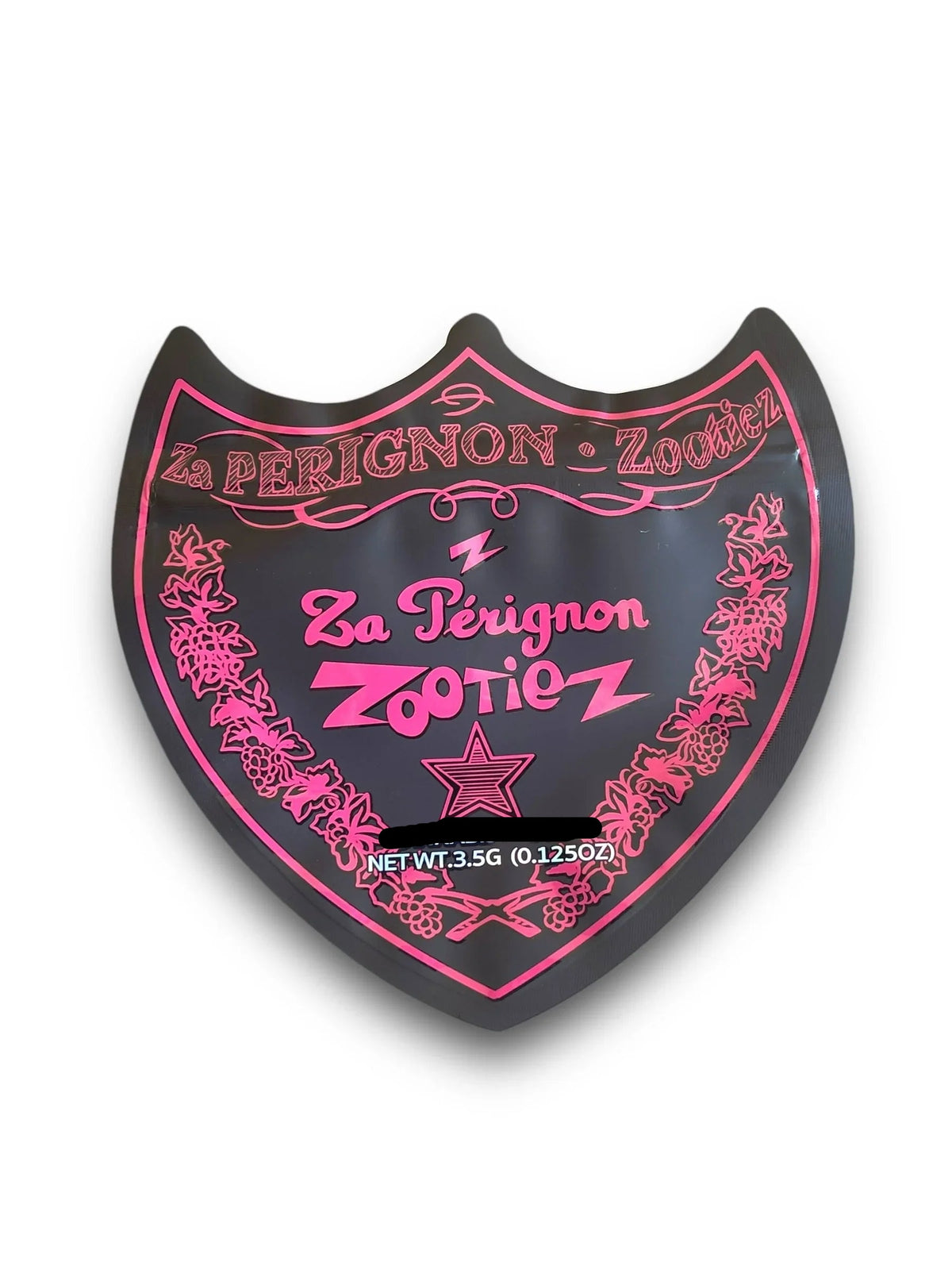 Zootiez Mylar Bags 3.5g Holographic Za Perignon - Black Unicorn Hub