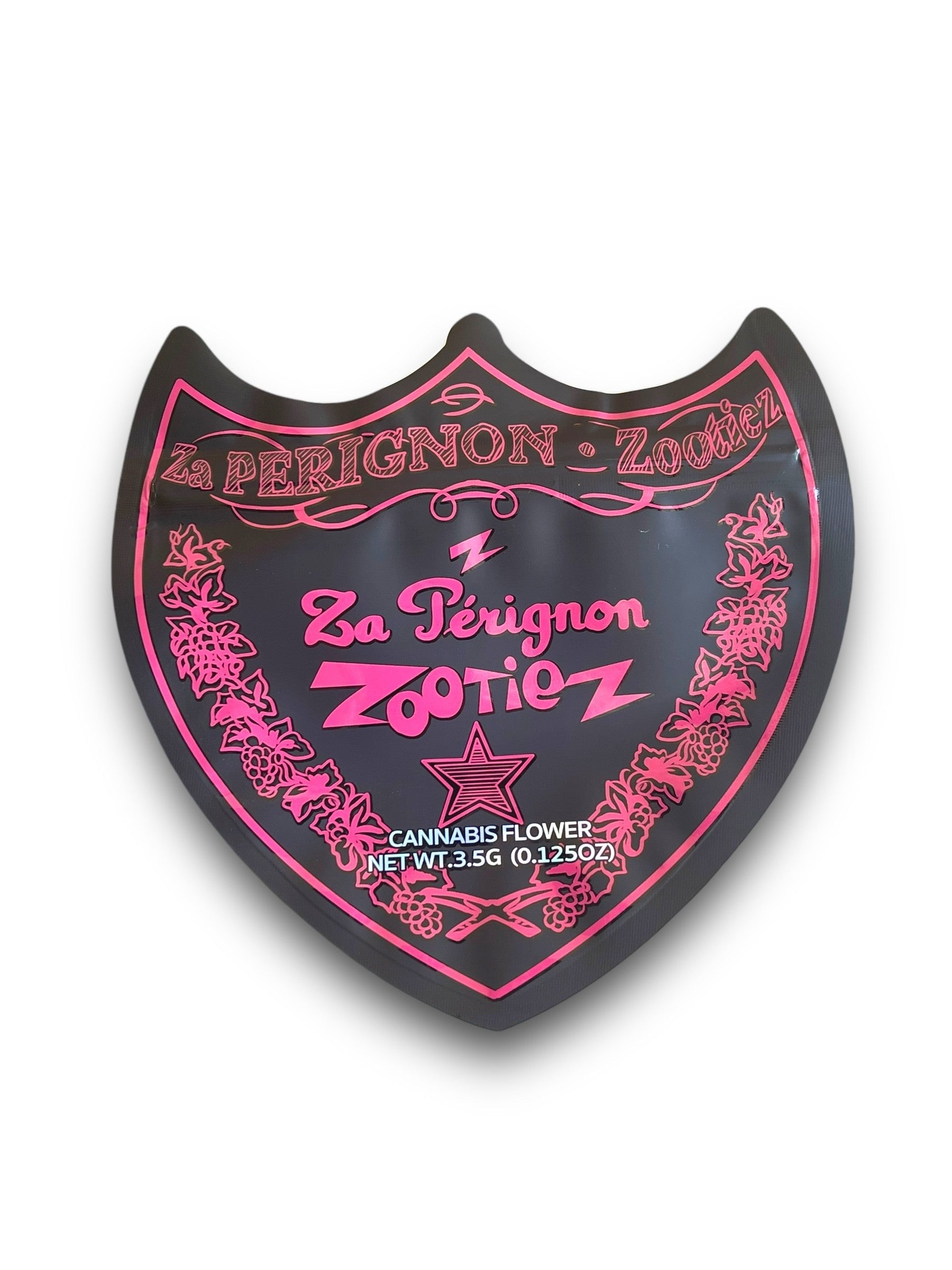 Zootiez Mylar Bags 3.5g Holographic Za Perignon