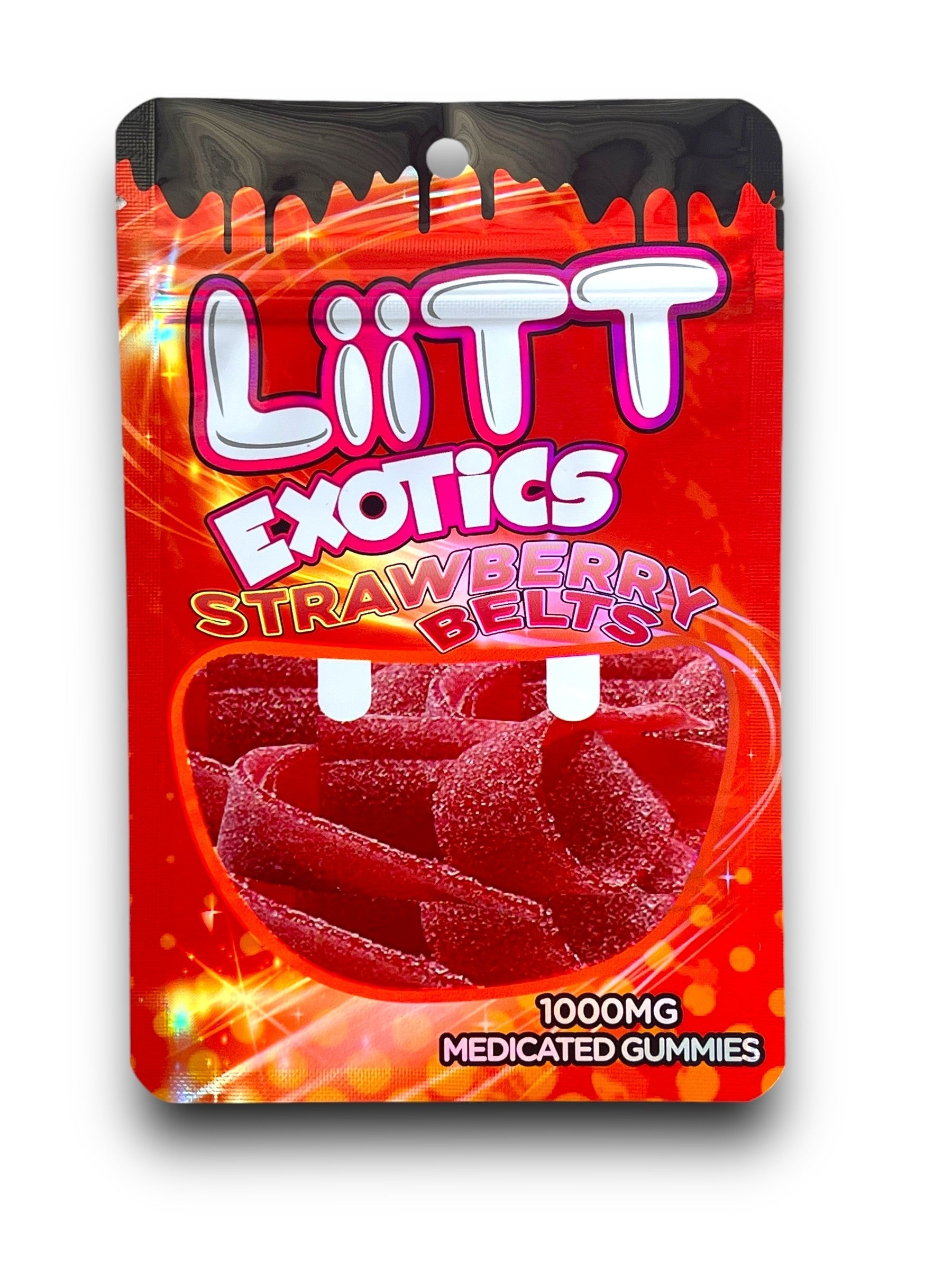 Strawberry Belts Liitt Exotics 3.5g Mylar Bag 1000MG (Packaging Only)