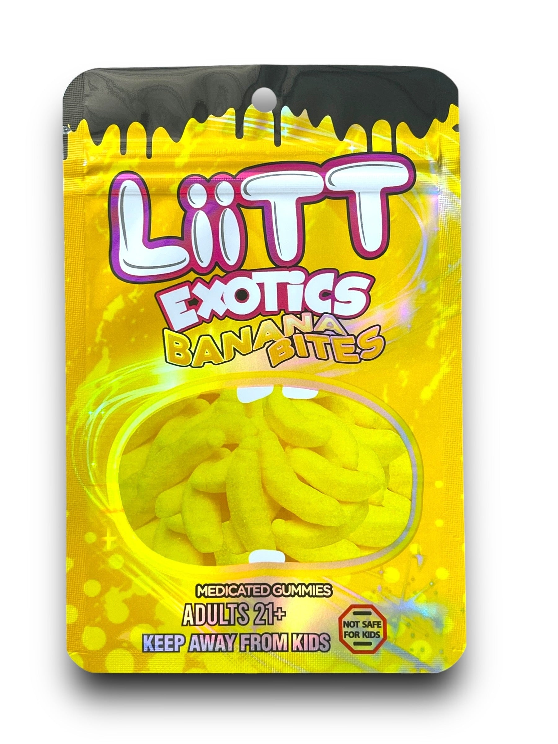 Banana Bites Liitt Exotics 3.5g Mylar Bag 1000MG (Packaging Only)