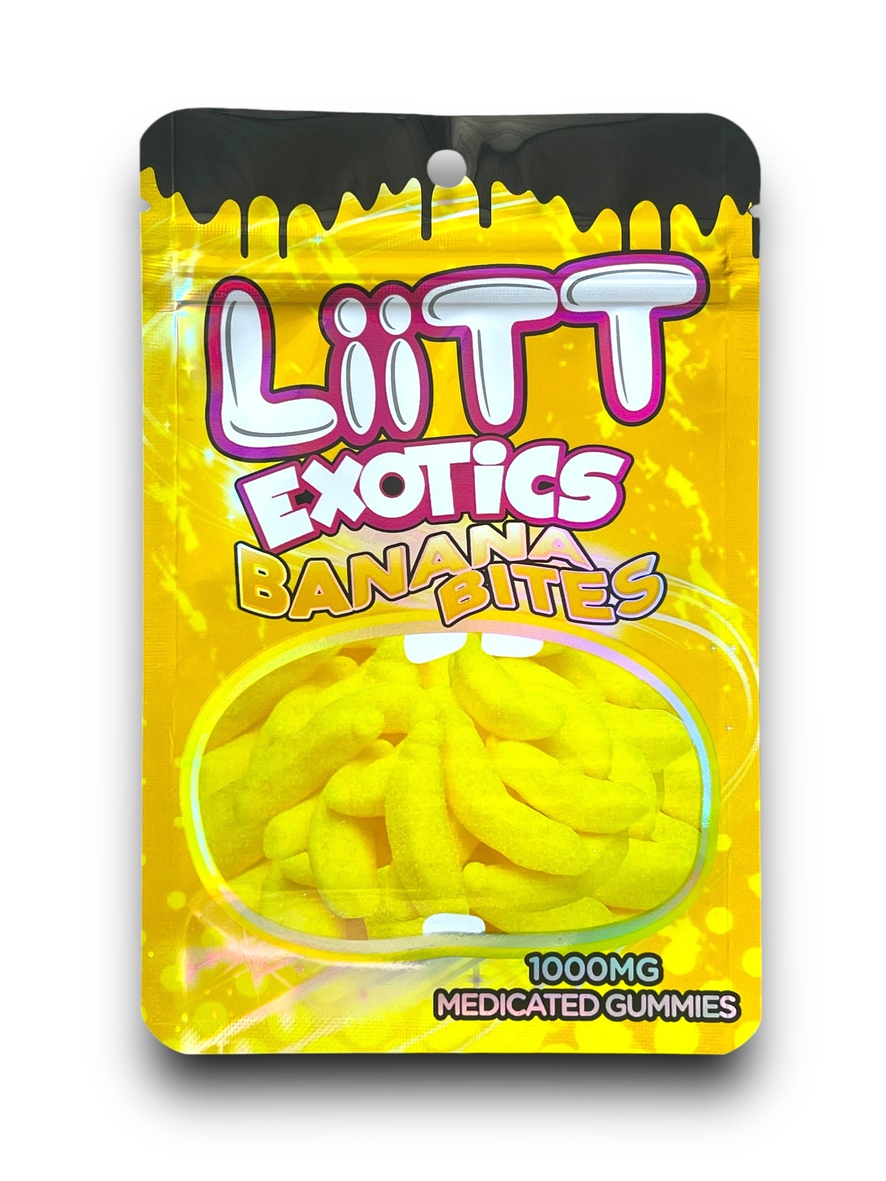 Banana Bites Liitt Exotics 3.5g Mylar Bag 1000MG (Packaging Only)