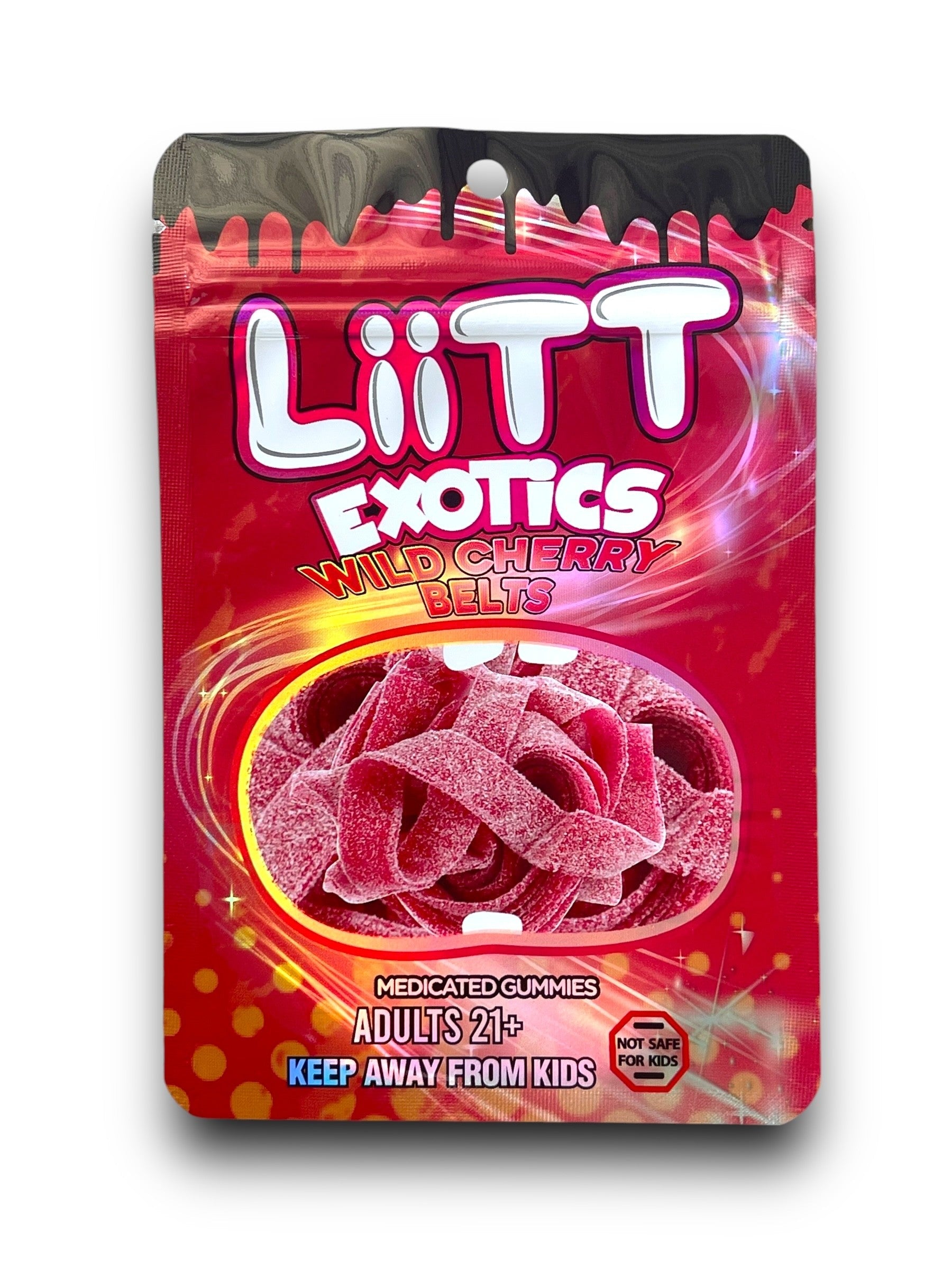 Wild Cherry Belts Liitt Exotics 3.5g Mylar Bag 1000MG