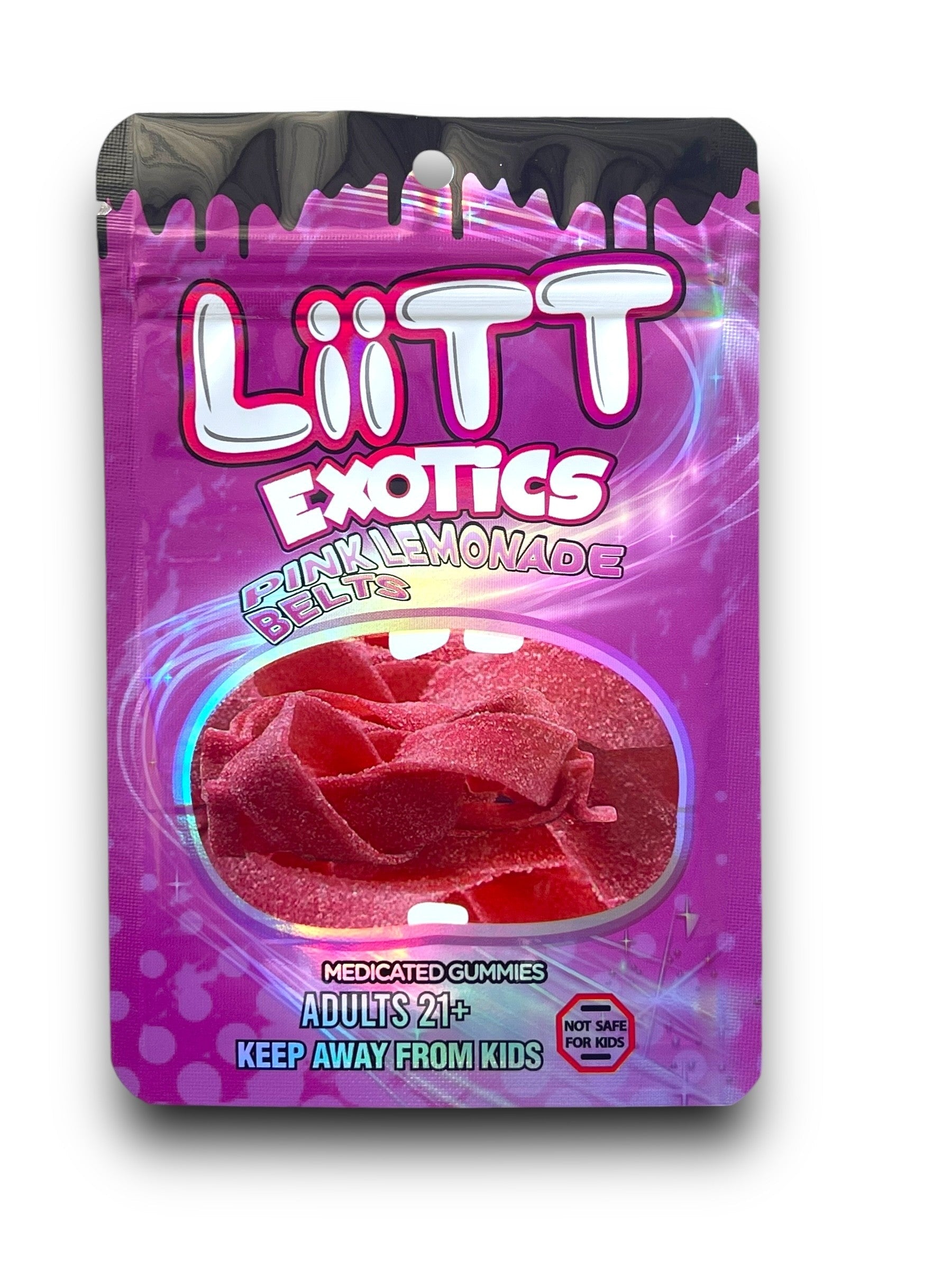 Pink Lemonade Belts Liitt Exotics 3.5g Mylar Bag 1000MG