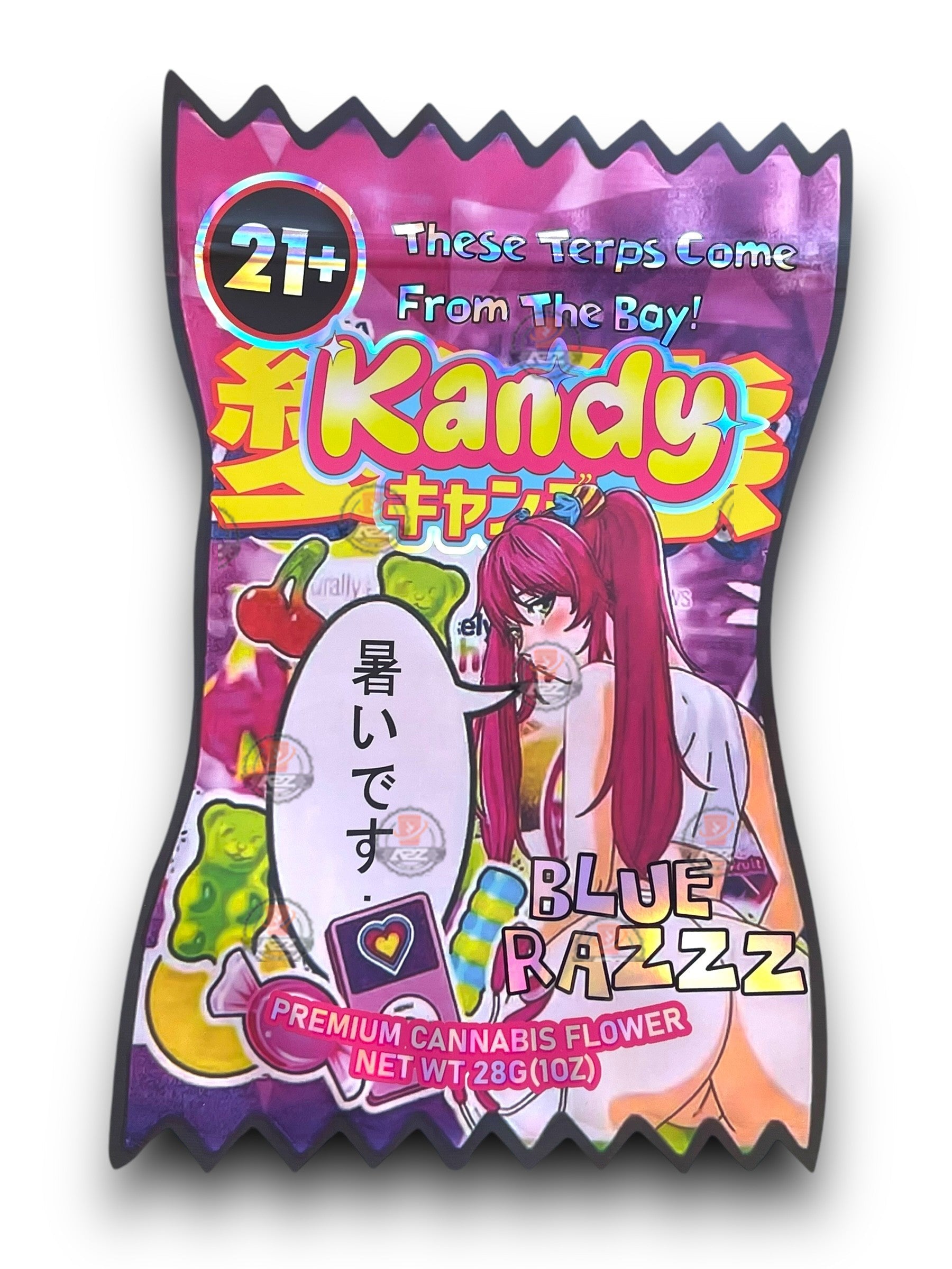 Kandy Blue Razz 1OZ 28G Mylar Bag (50 Count)