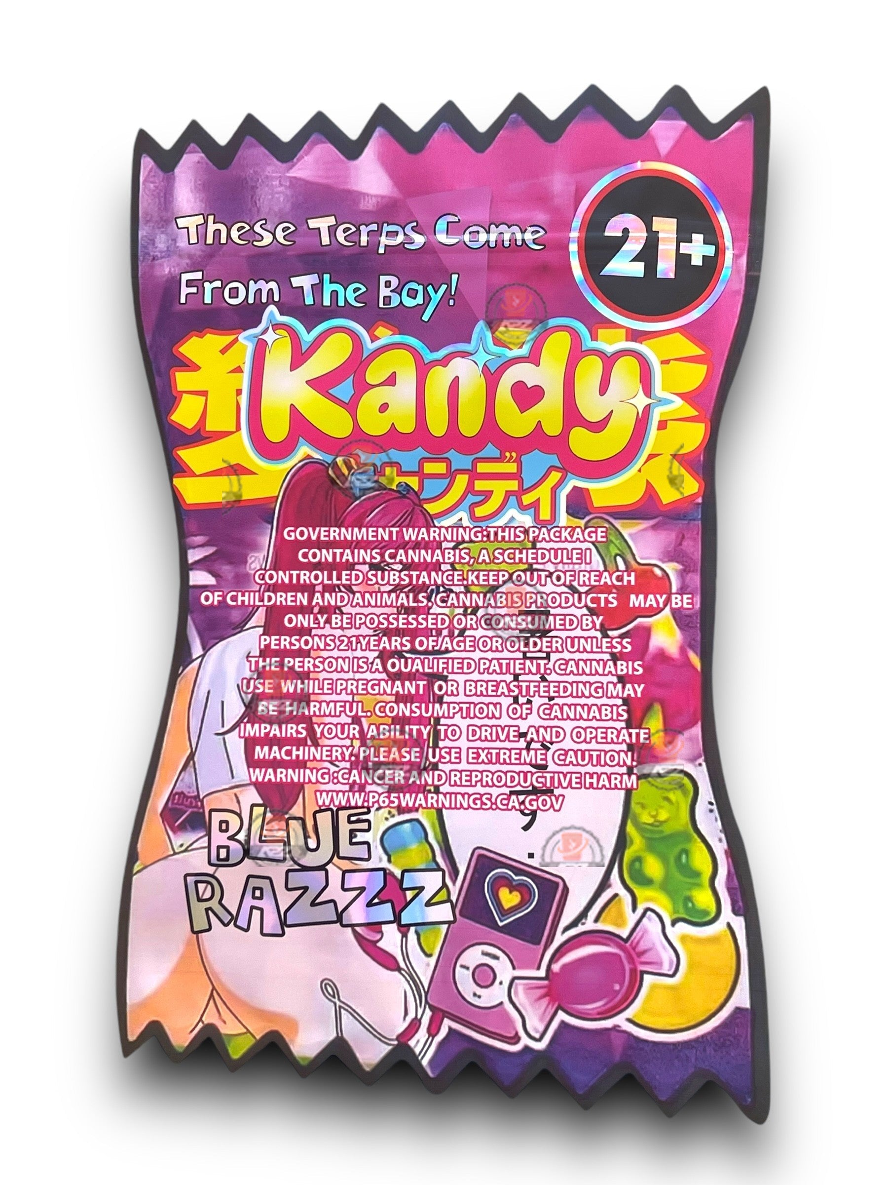 Kandy Blue Razz 1OZ 28G Mylar Bag (50 Count)