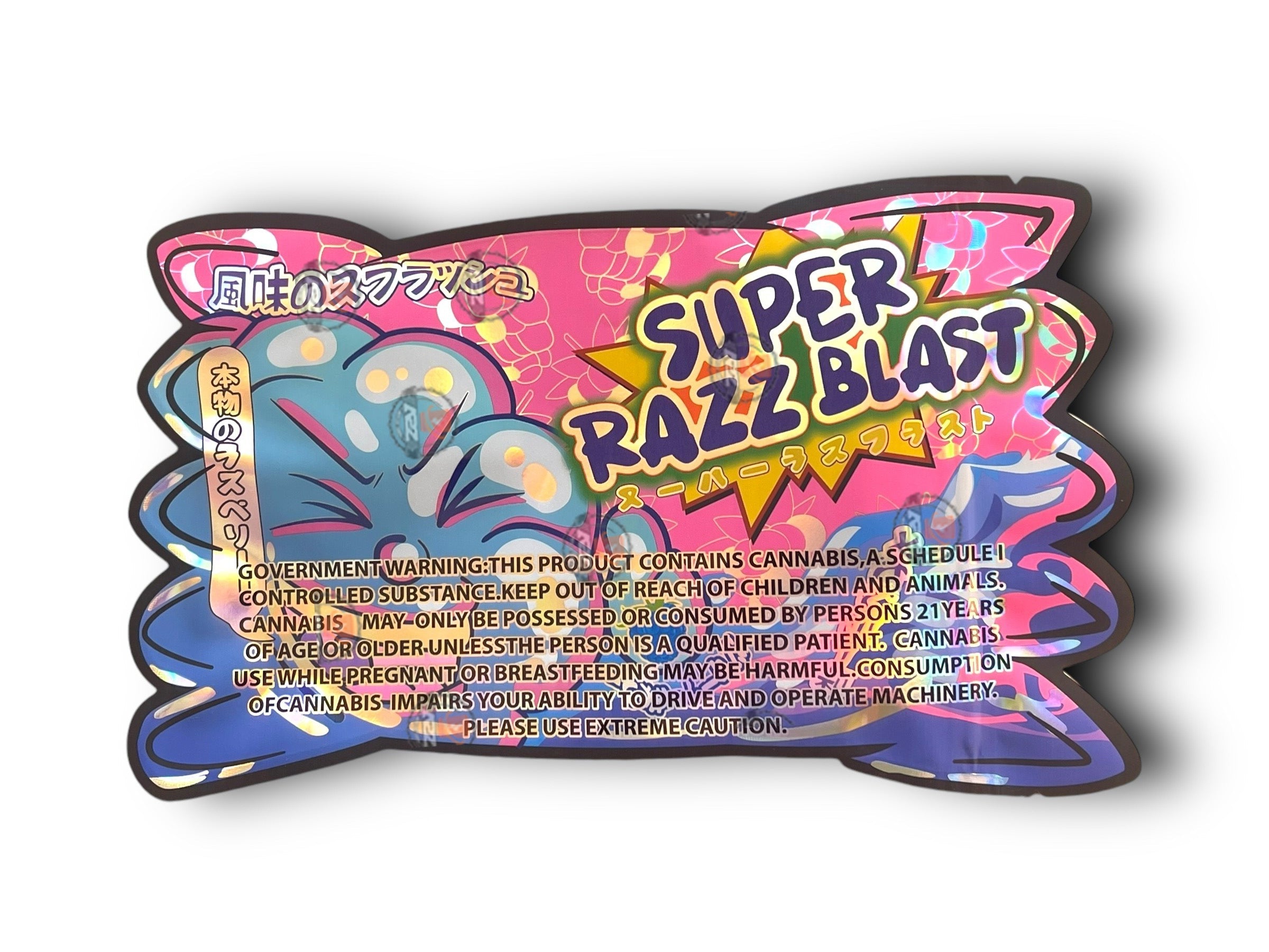 Super Razz Blast 1OZ 28G Mylar Bag (50 Count)