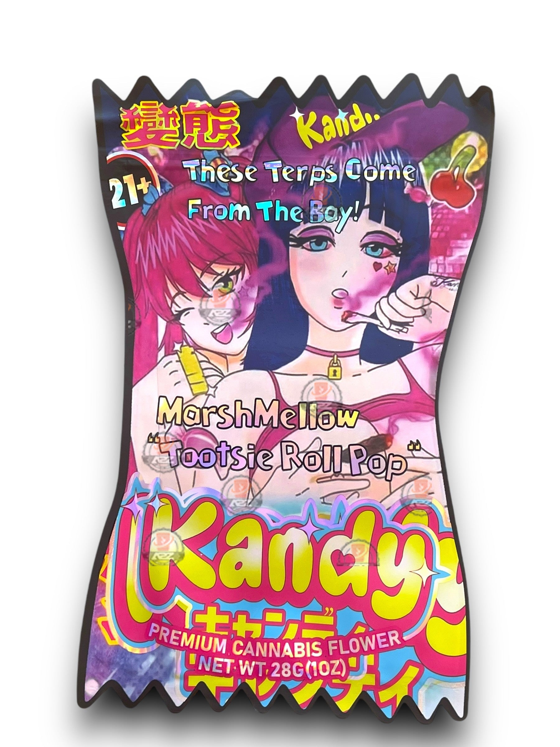 Kandy Tootsie Roll Pop Marshmallow 1OZ 28G Mylar Bag (50 Count)