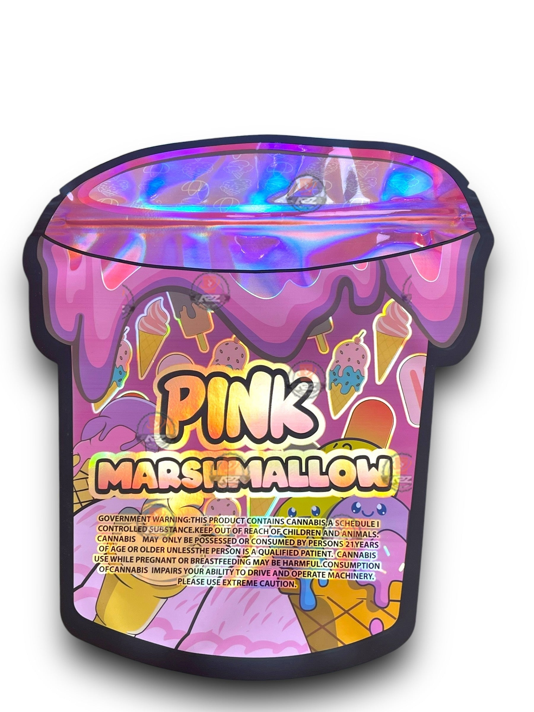 Pink Marshmallow 1OZ 28G Mylar Bag (50 Count)