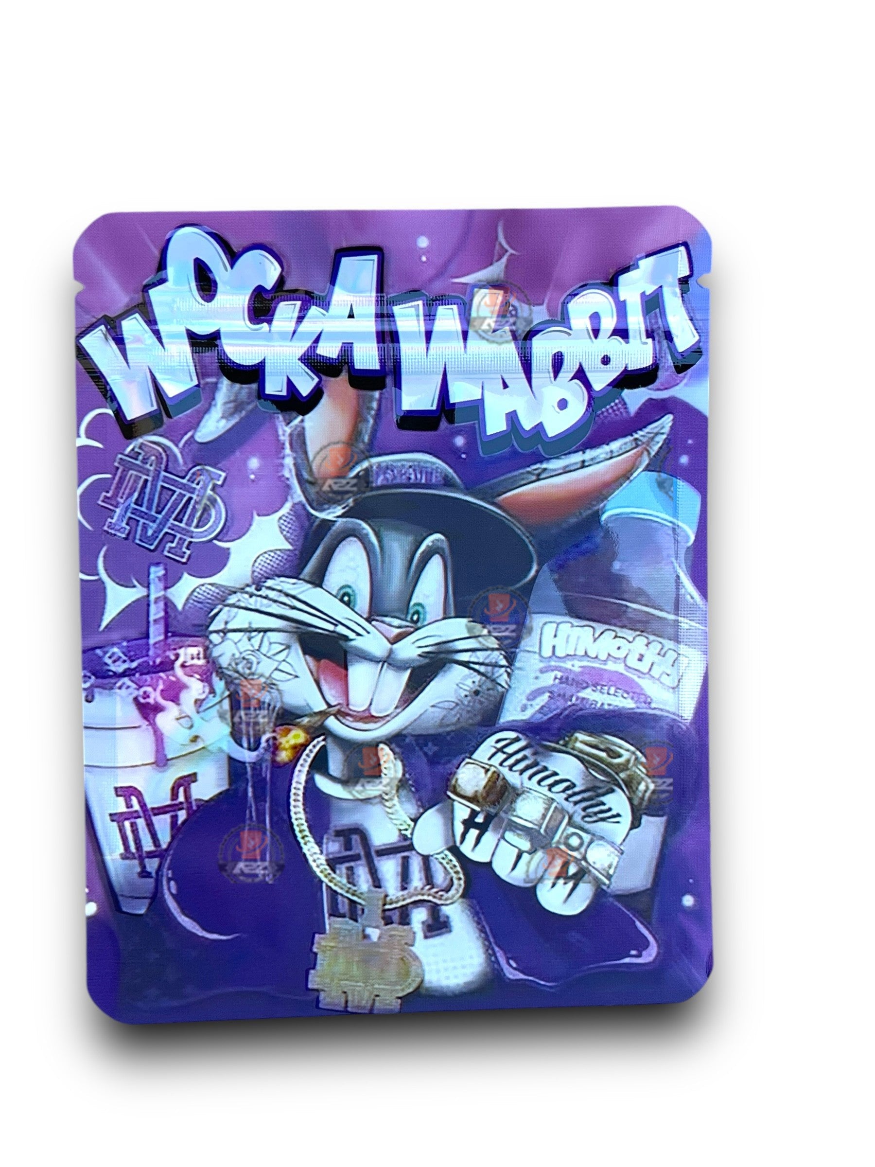 Wocka Wabbit Mylar Bags 3.5g Holographic