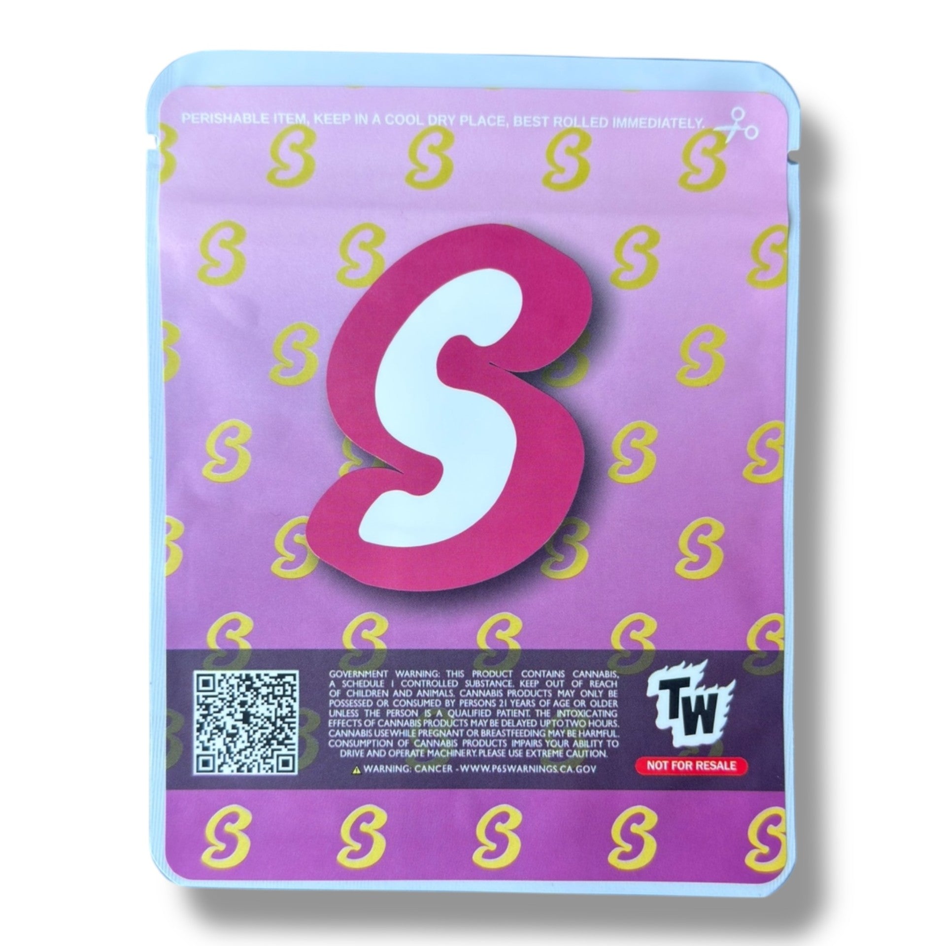 Sprinklez Baby Mama Drama 3.5G Mylar Bags -With stickers and label