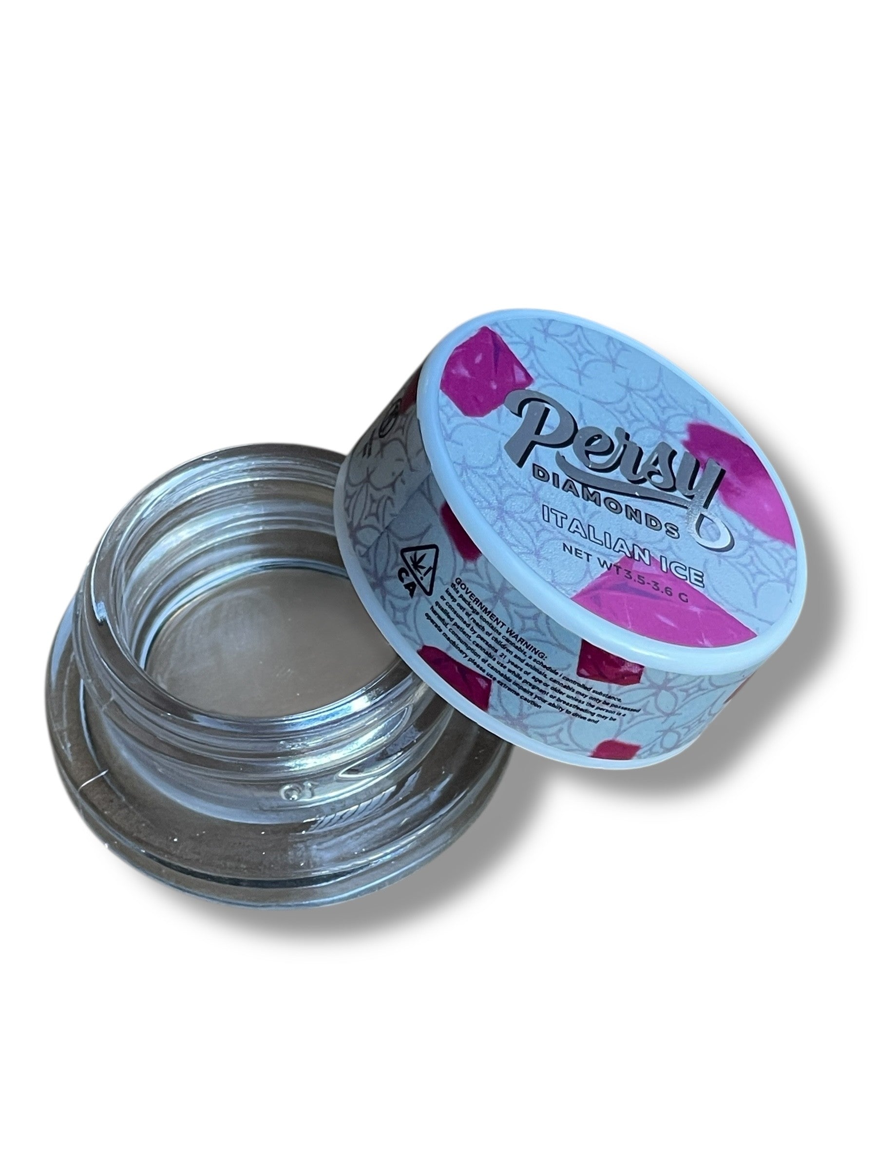 Persy Diamonds 64-3.5g Glass Jars - Varity Pack 8 Flavors in box- empty jars