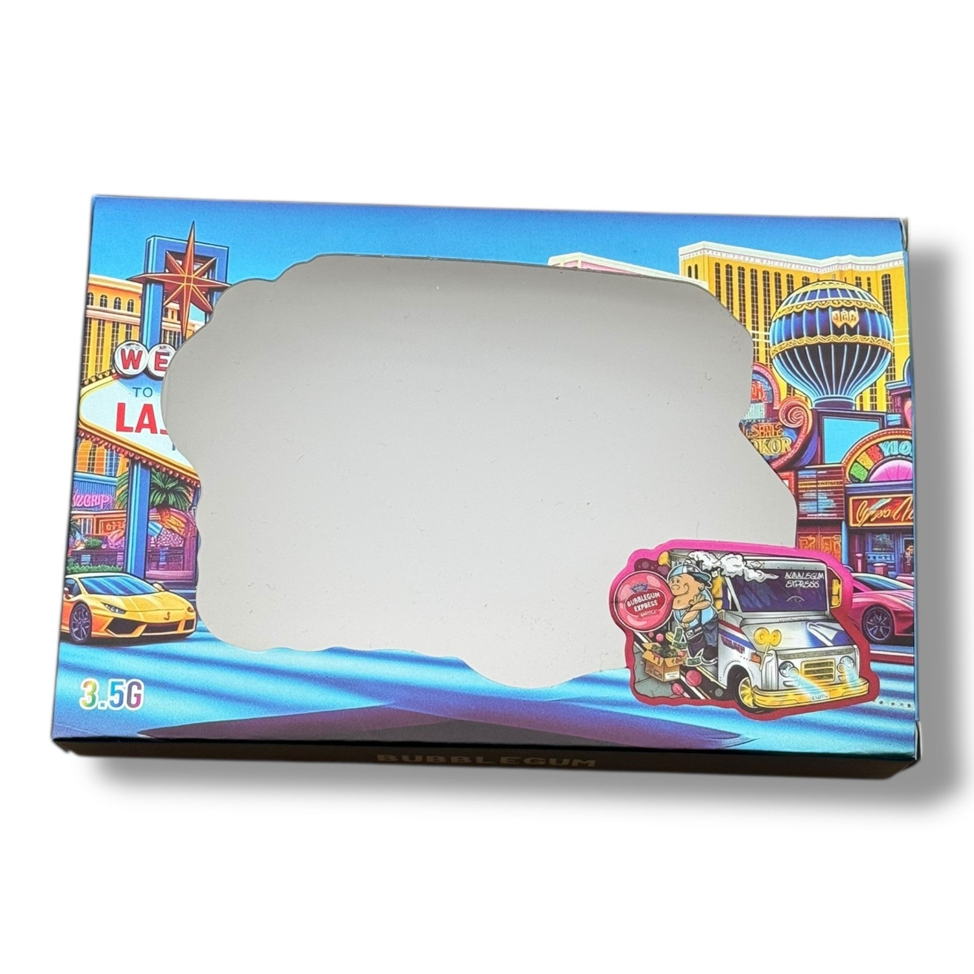 Bubblegum Express 3.5g Mylar Bags & Boxes with Window