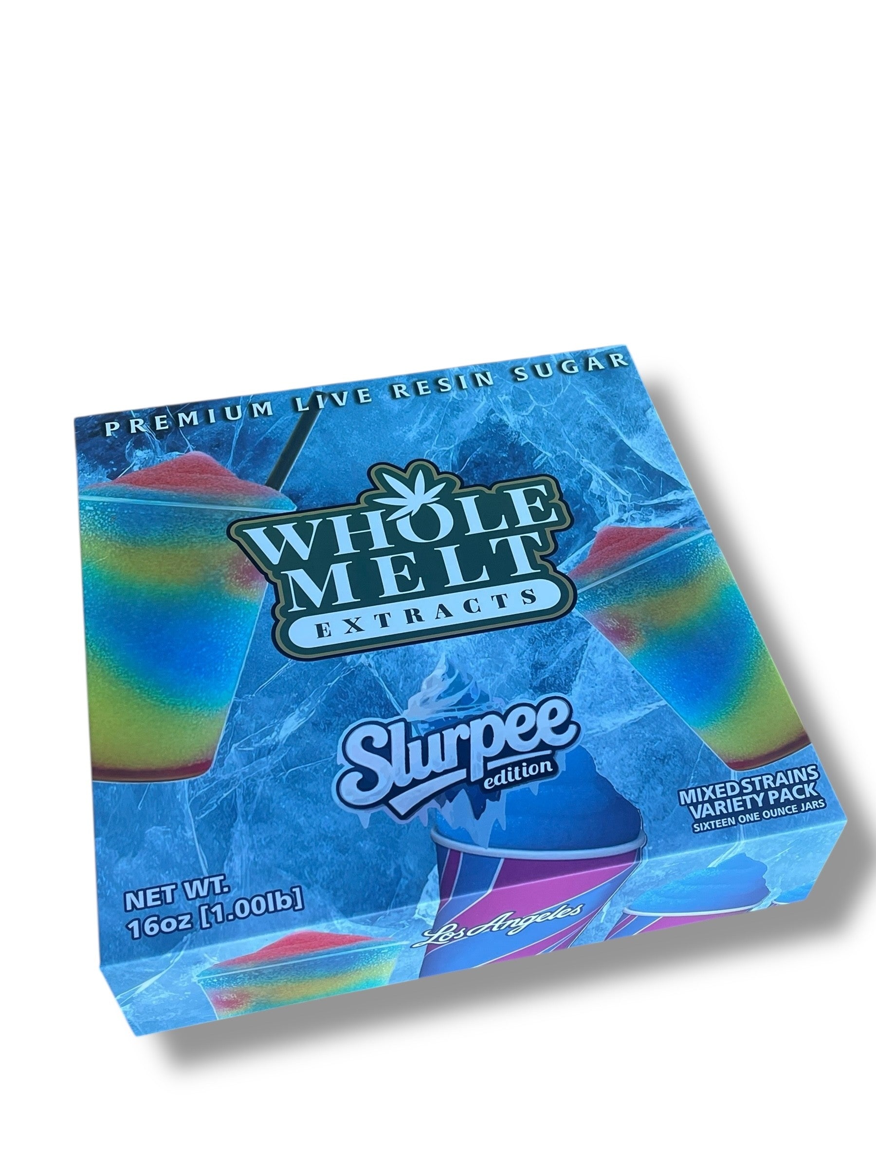 Whole Melt Slurpee Edition 1oz Glass Jars - Varity Pack 16 Strains in box Empty Jars