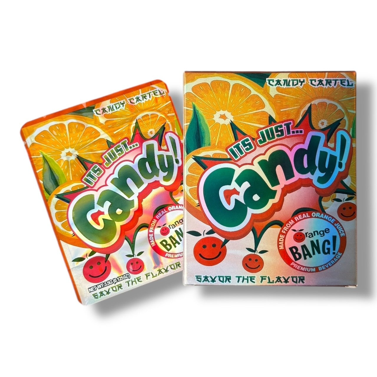 Candy Range Bang Mylar Bags with Boxes 3.5g Box Packaging Candy Cartel