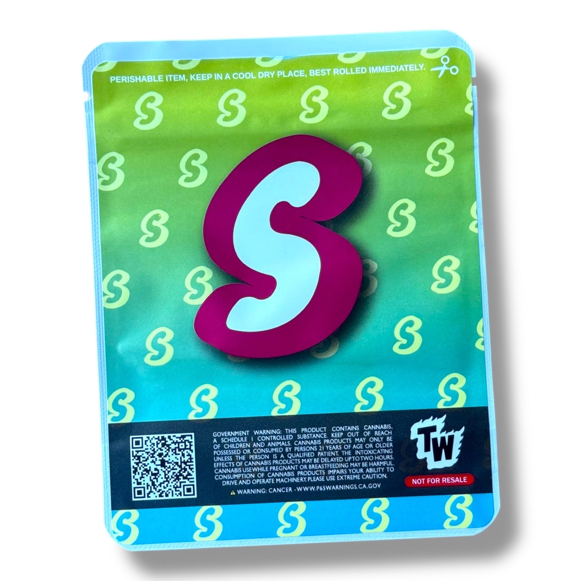 Sprinklez Rainbow Rush Milkshake 3.5G Mylar Bags -With stickers and label