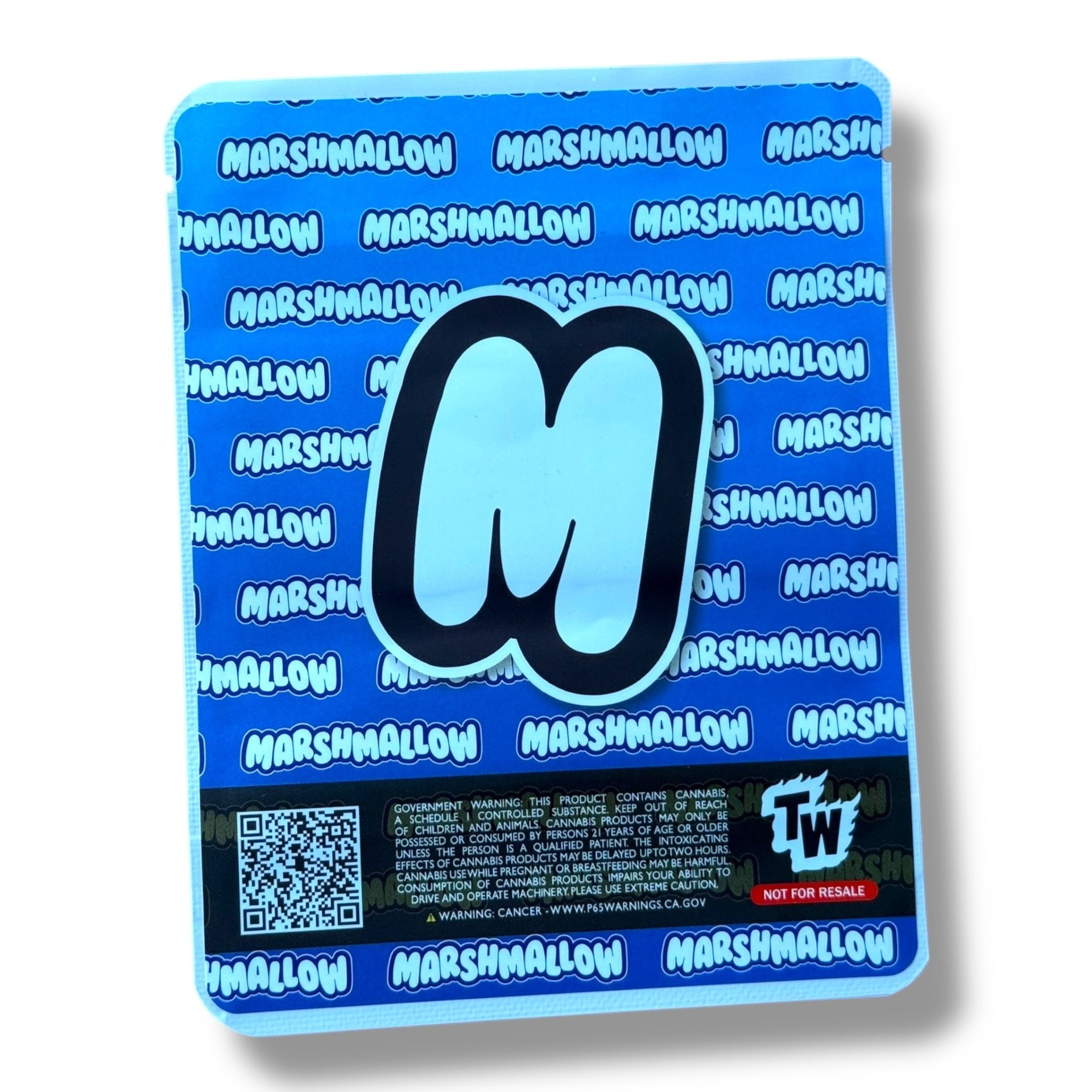 Blueberries & Cream Marshmallow 3.5G Mylar Bags -With stickers and label